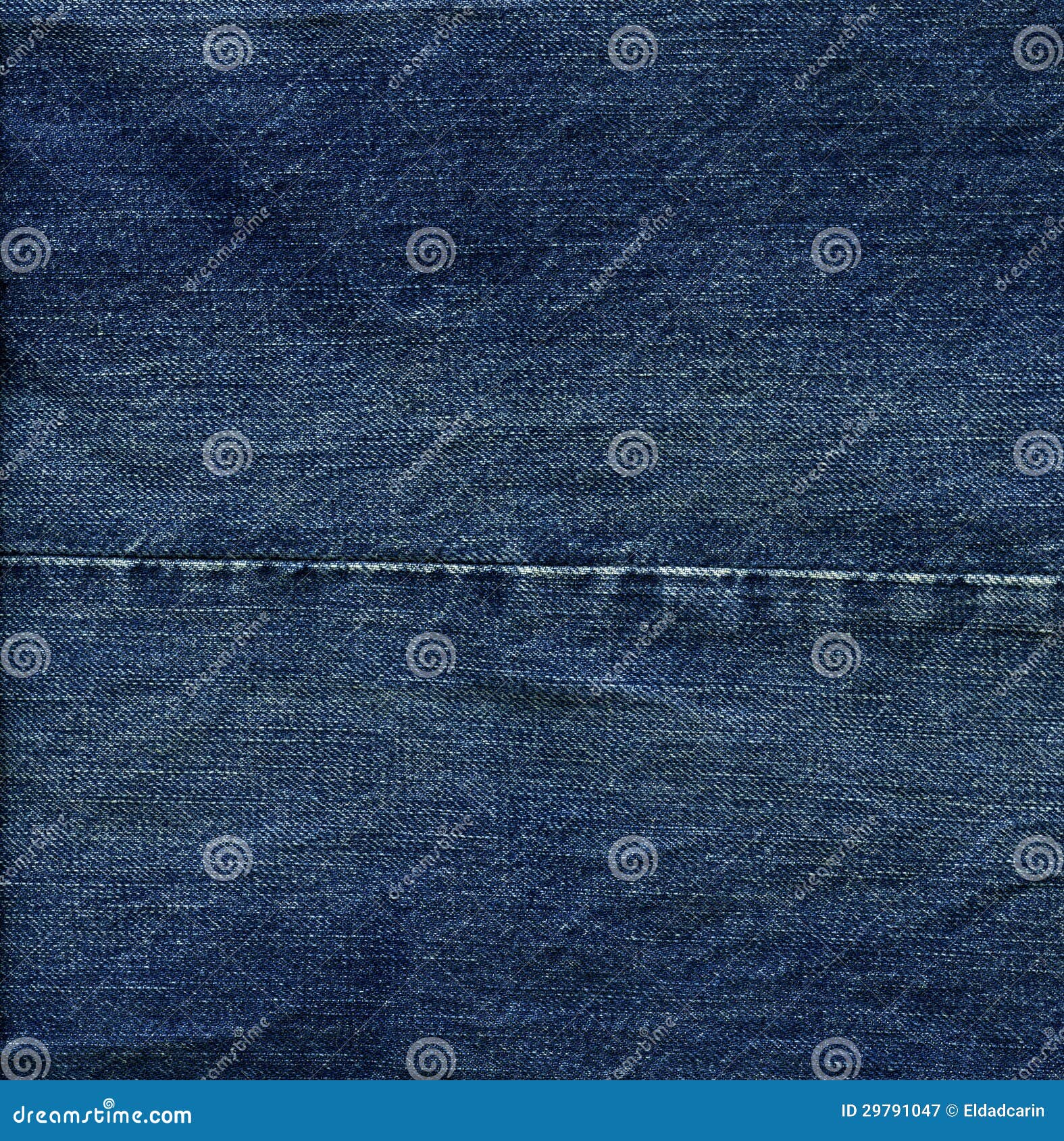 Denim Fabric Texture - with Seam Stock Image - Image of effect ...