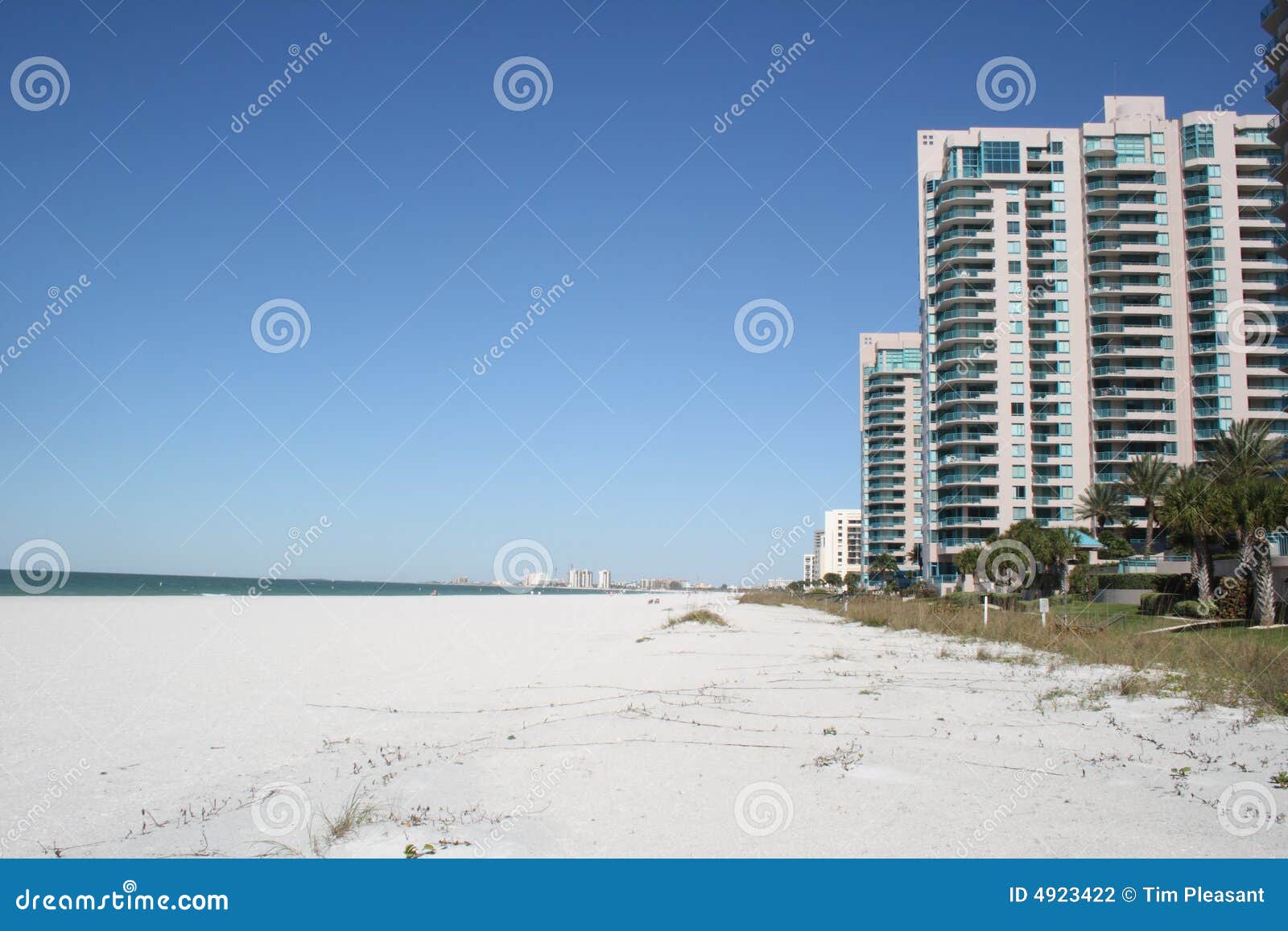 Highrise Apartments on Deserted Beach Stock Photo Image of nature