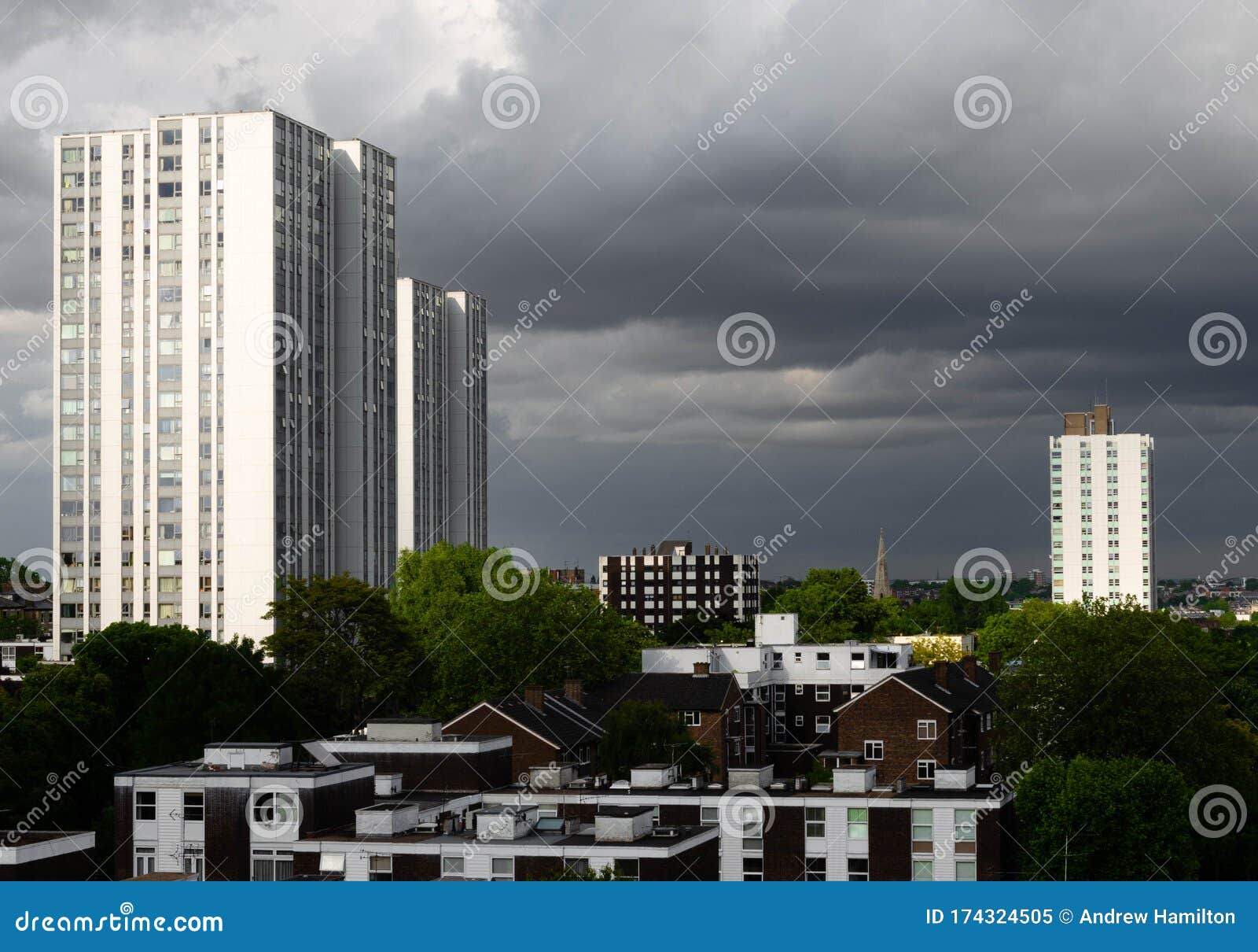 High Rise Social Housing Flats North London England Uk Stock Image