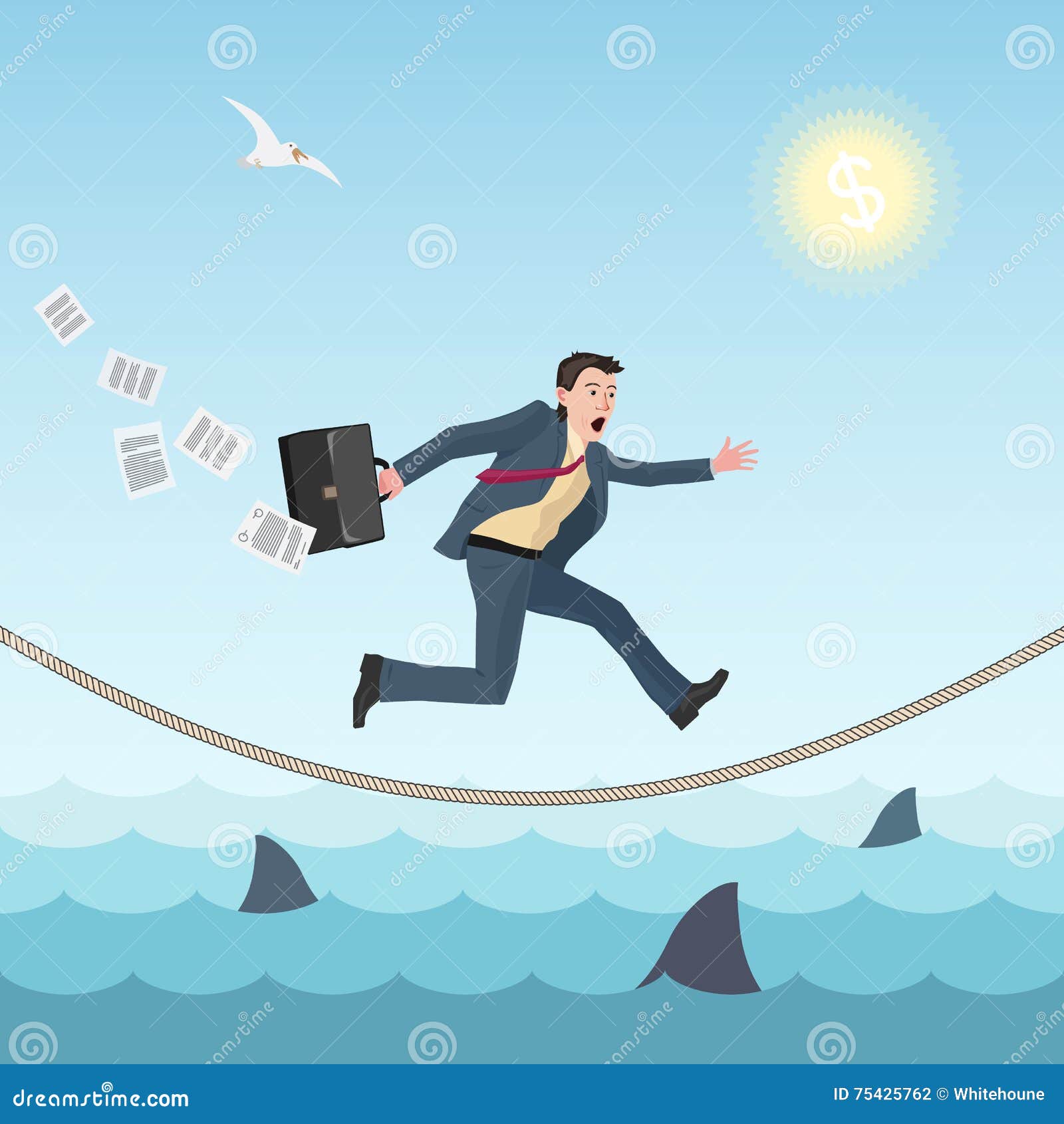 High risk action stock vector. Illustration of concept - 75425762
