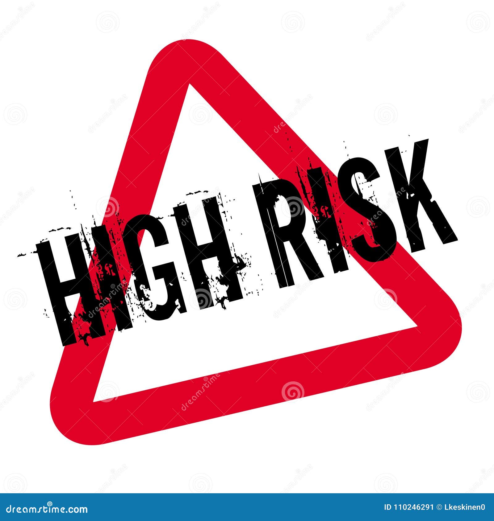 High Risk Typographic Stamp Stock Vector - Illustration of risky, label