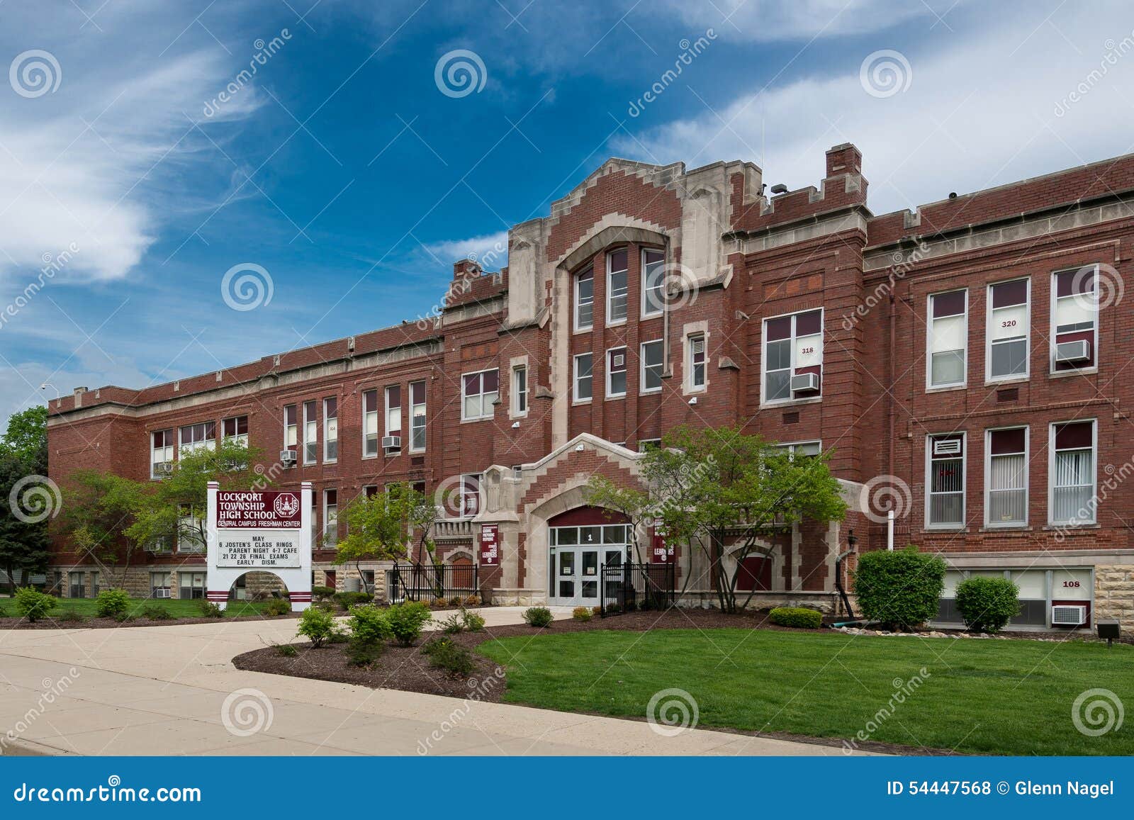 High School Di Distretto Di Lockport Fotografia Stock Editoriale