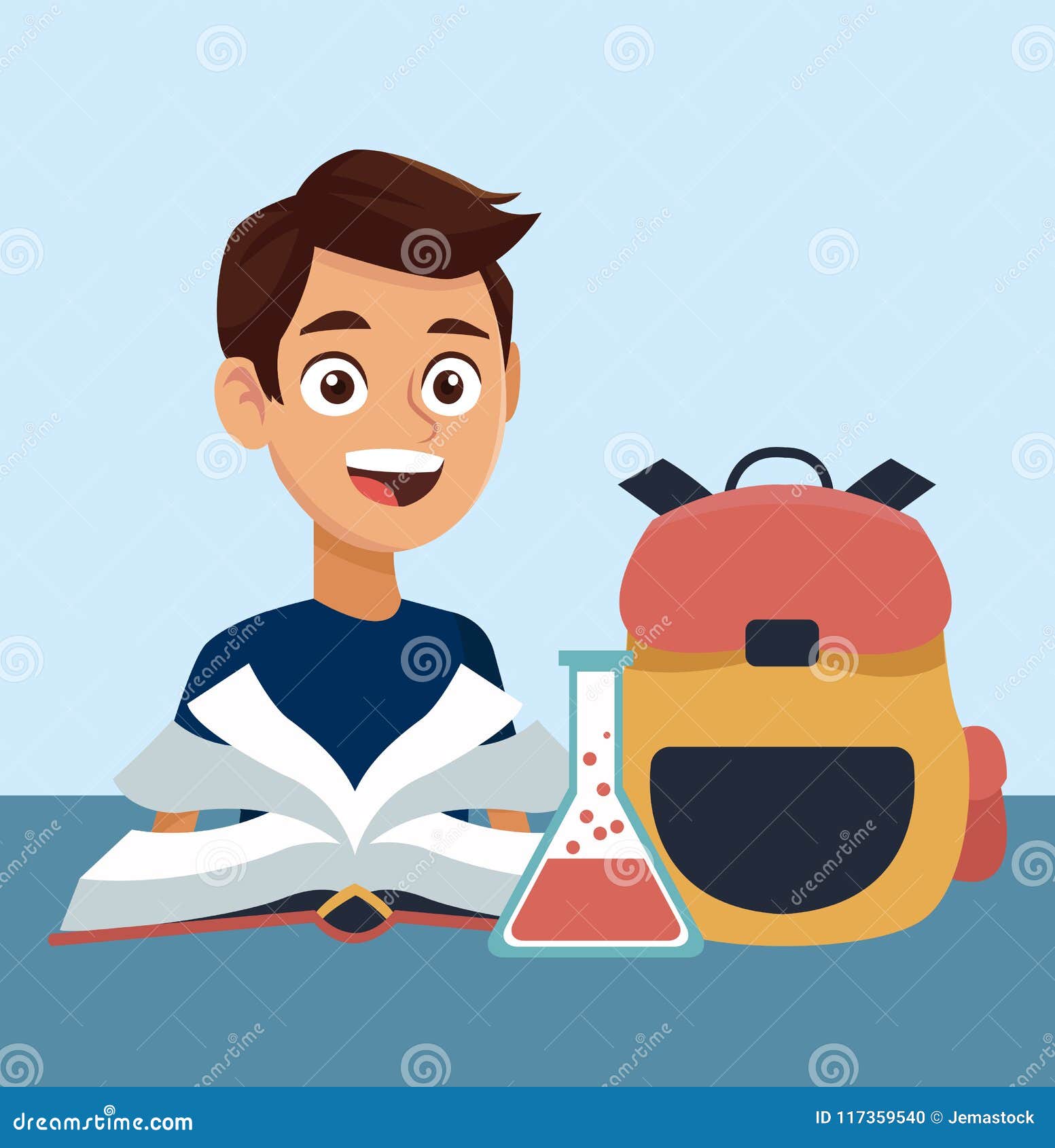High School Education Cartoon Stock Vector - Illustration of educational,  supplies: 117359540