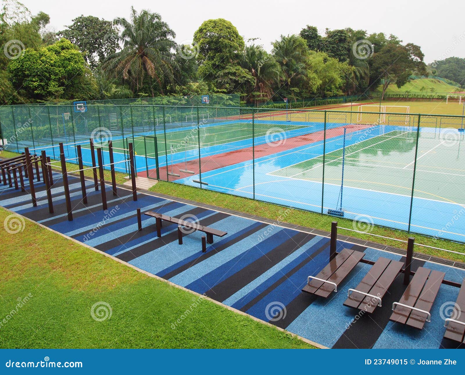 High School Fitness & Exercise Equipment Stock Image Image of outdoor