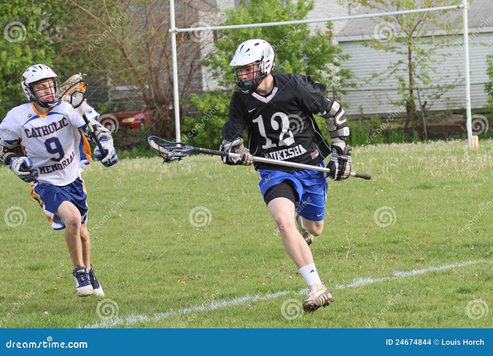 High School Lacrosse editorial stock image. Image of competition 24674844