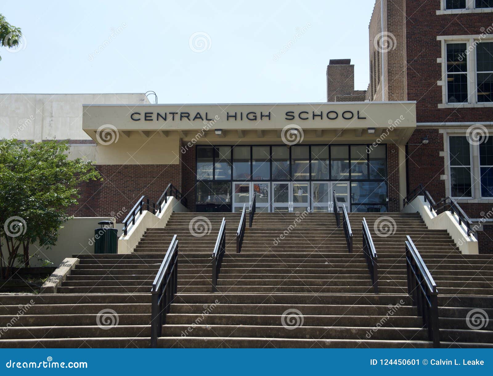 High School Secundaria Central, Memphis, TN Foto editorial Imagen de