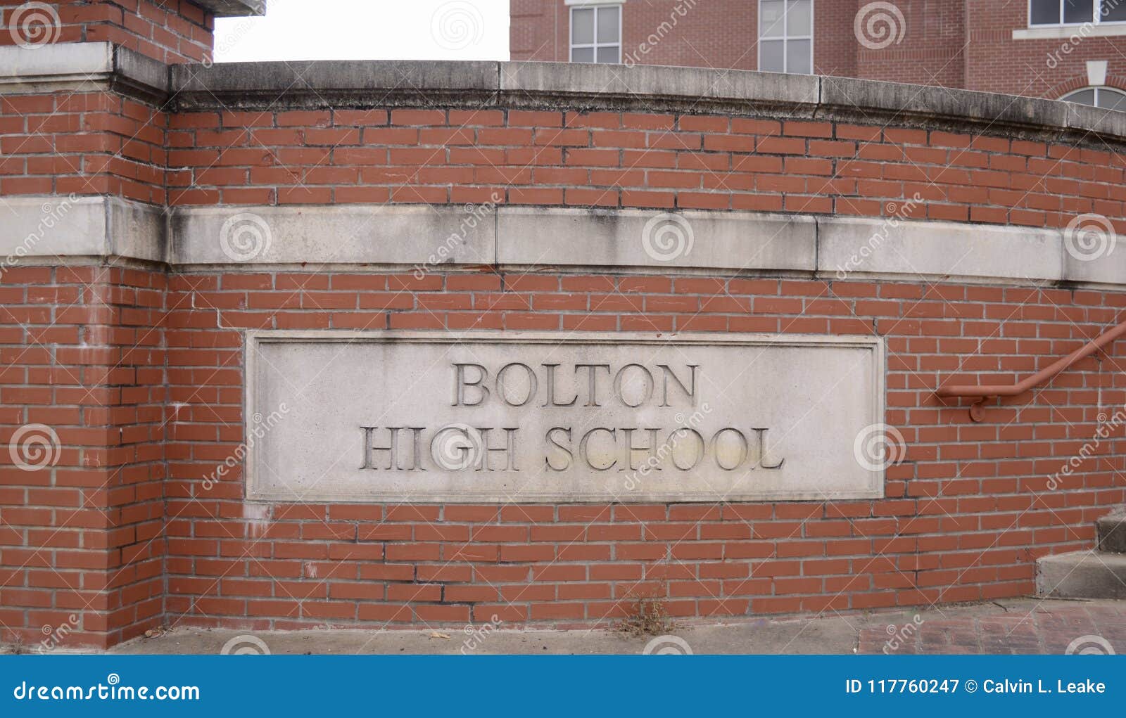 High School Secundaria De Bolton, Bolton, TN Fotografía editorial