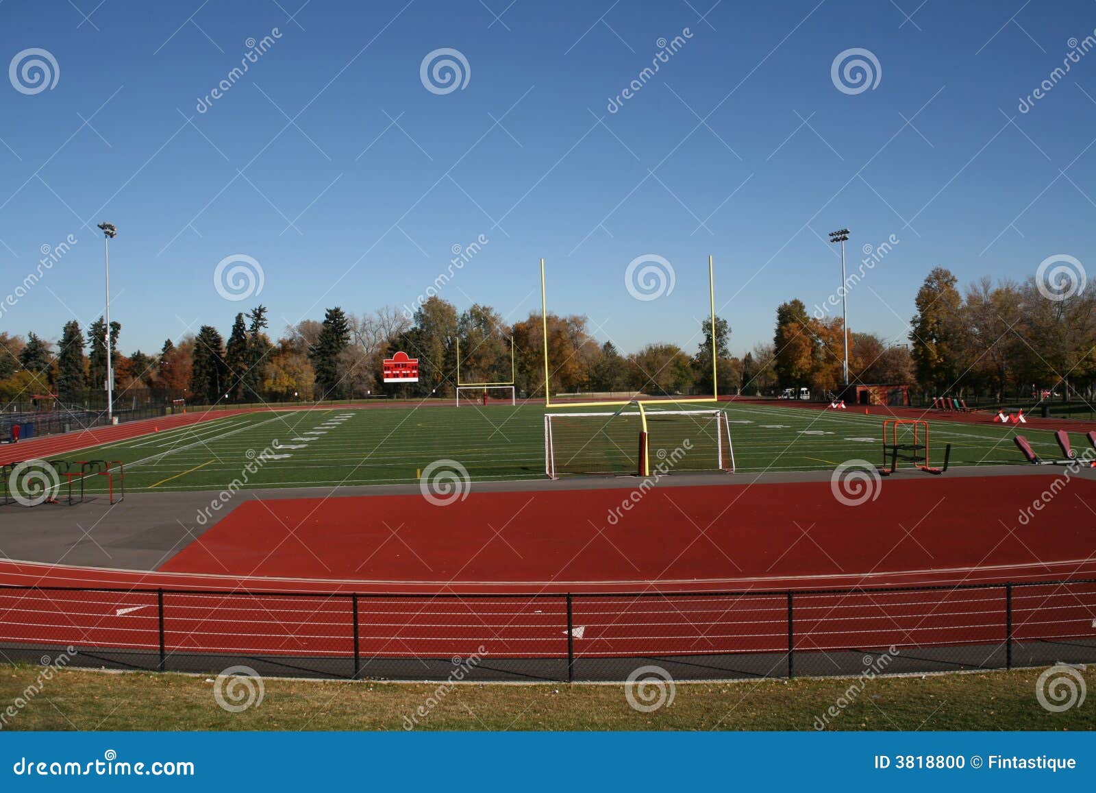 High school sports field stock photo. Image of high, empty 3818800