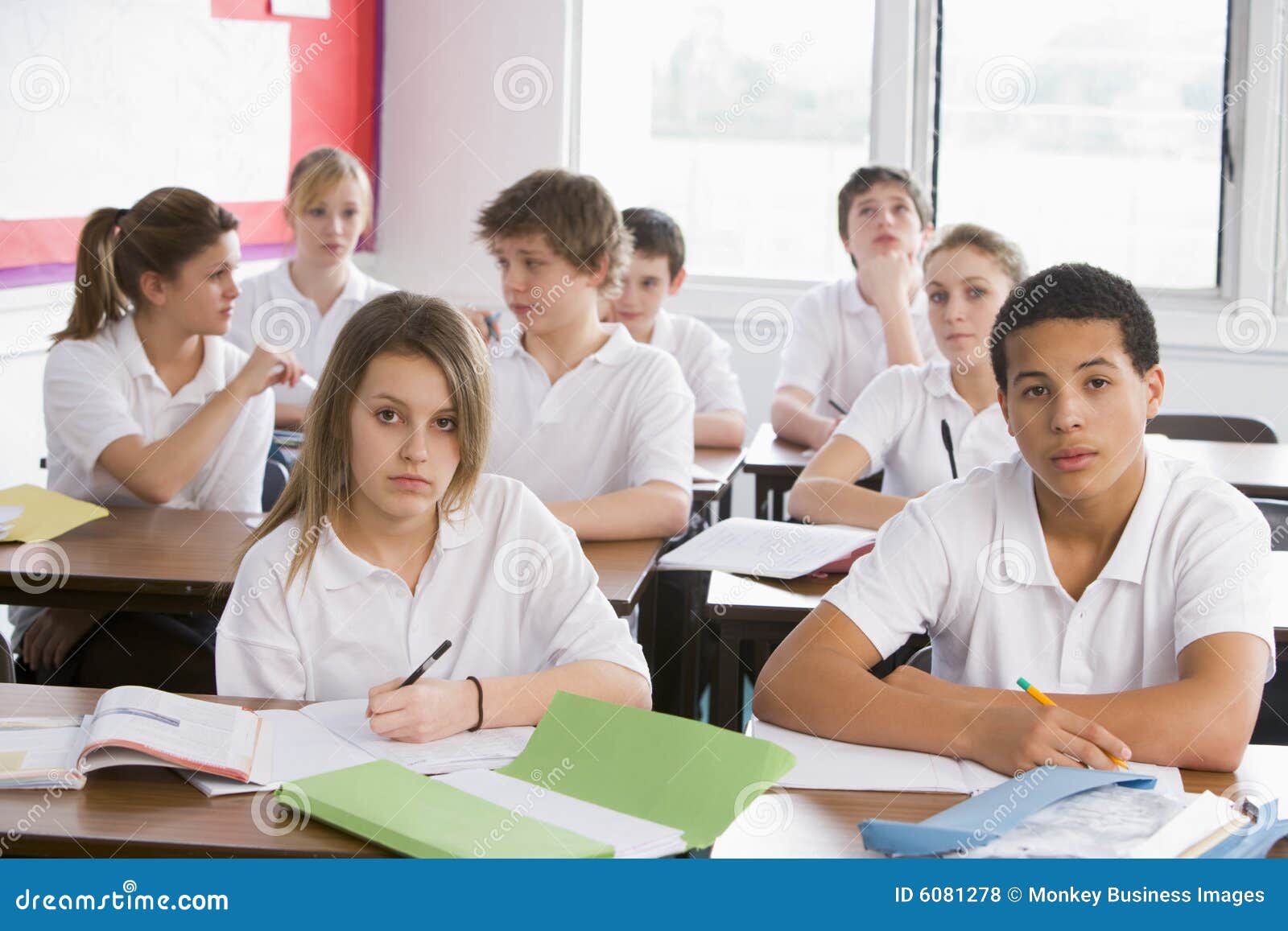 High School Students in Class Stock Photo - Image of student, pupils:  6081278
