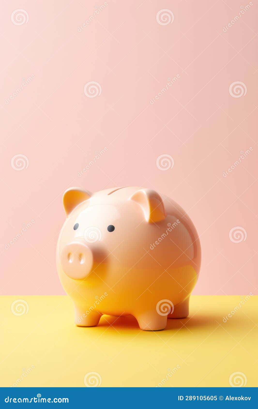 High Security Solid Light Co. Piggy Bank AI Generated Stock