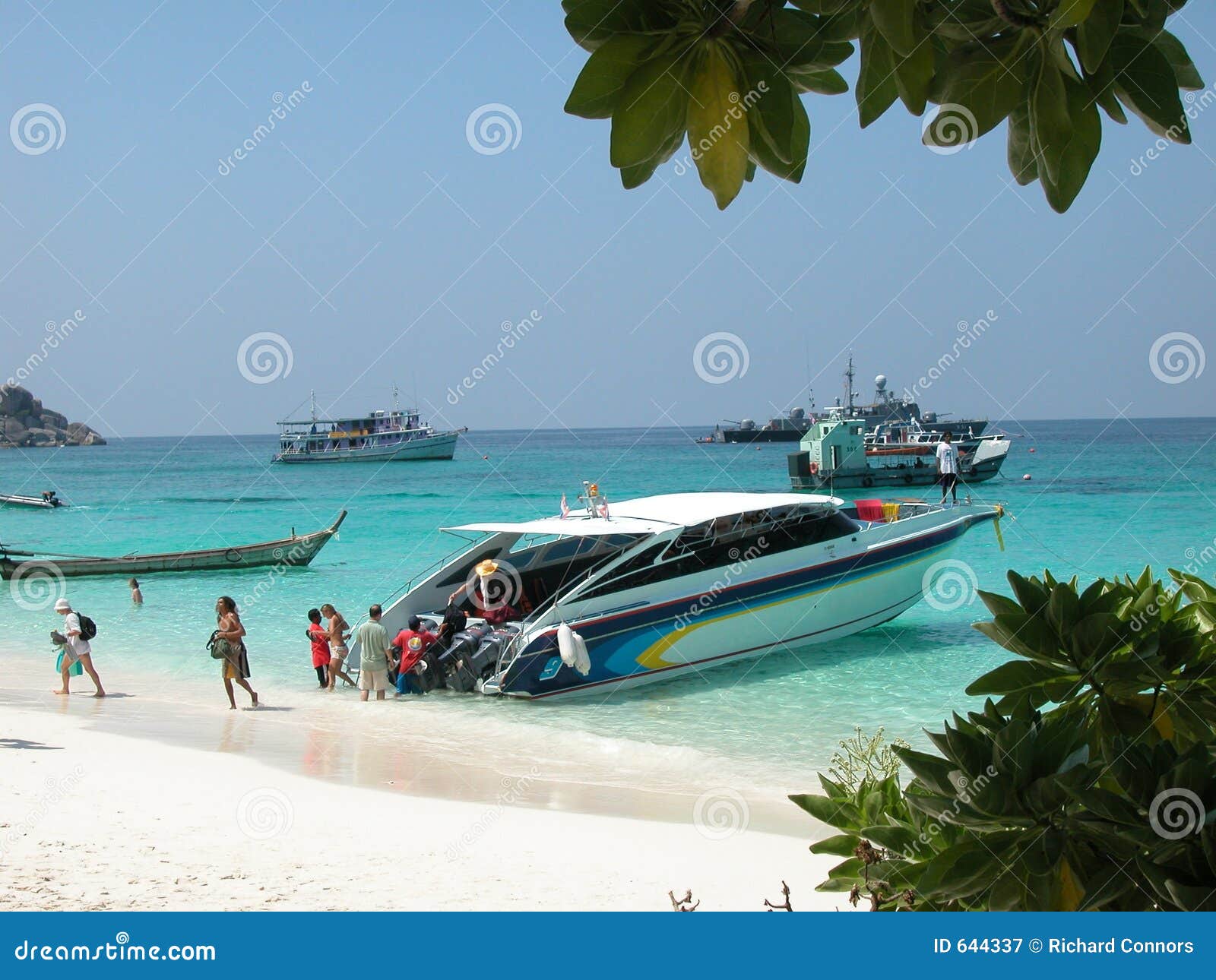 High Speed Boat At Similan Island Royalty Free Stock ...