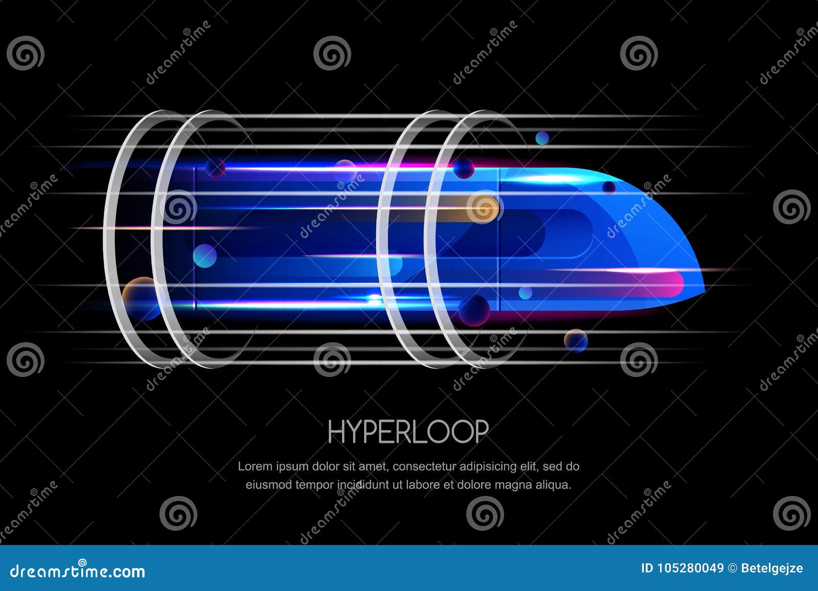 high speed futuristic train, hyperloop, dynamic . future express transport trendy  concept
