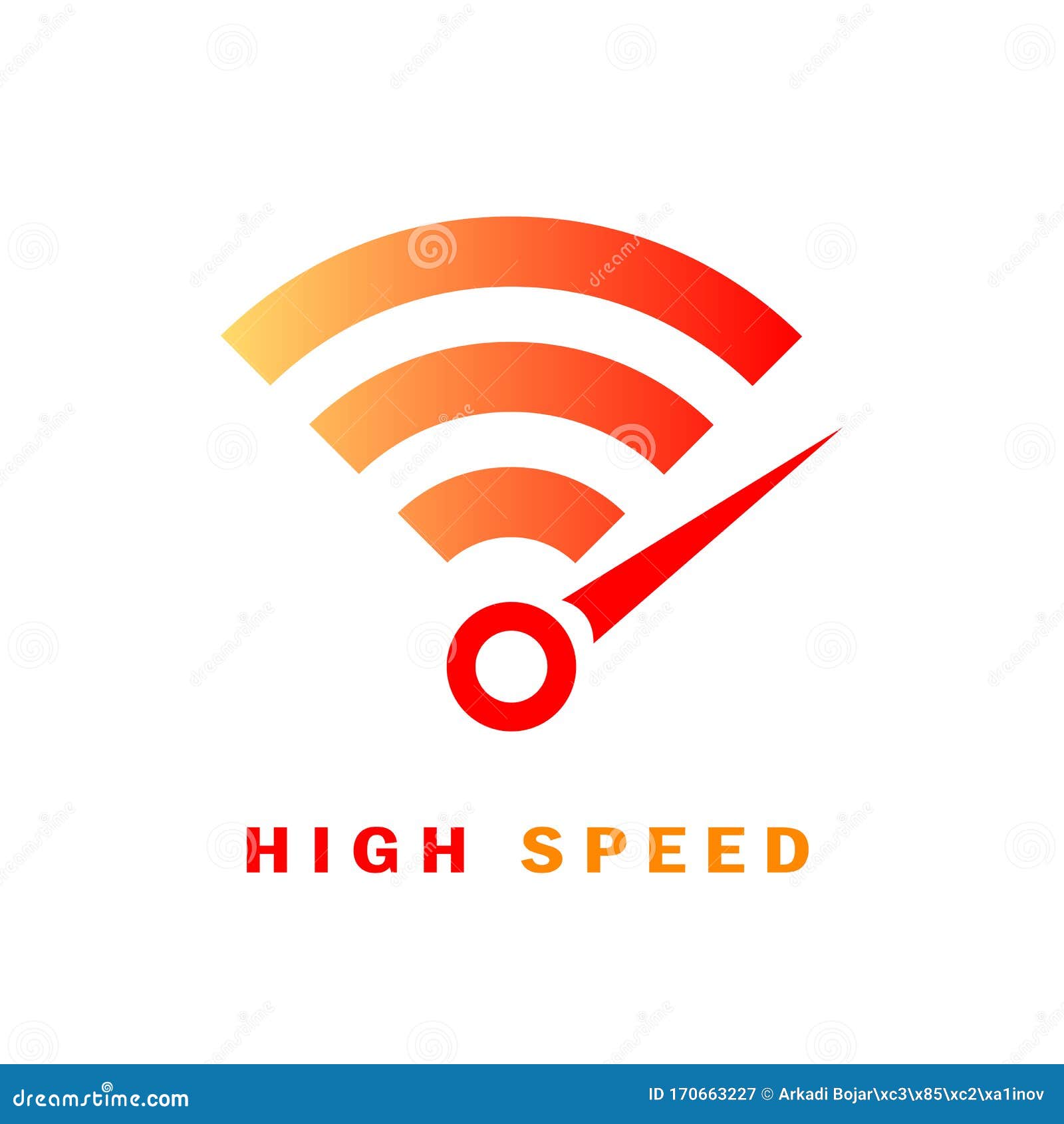 Speed Internet Silhouetteabstract Symbol Speed Logo Stock Vector