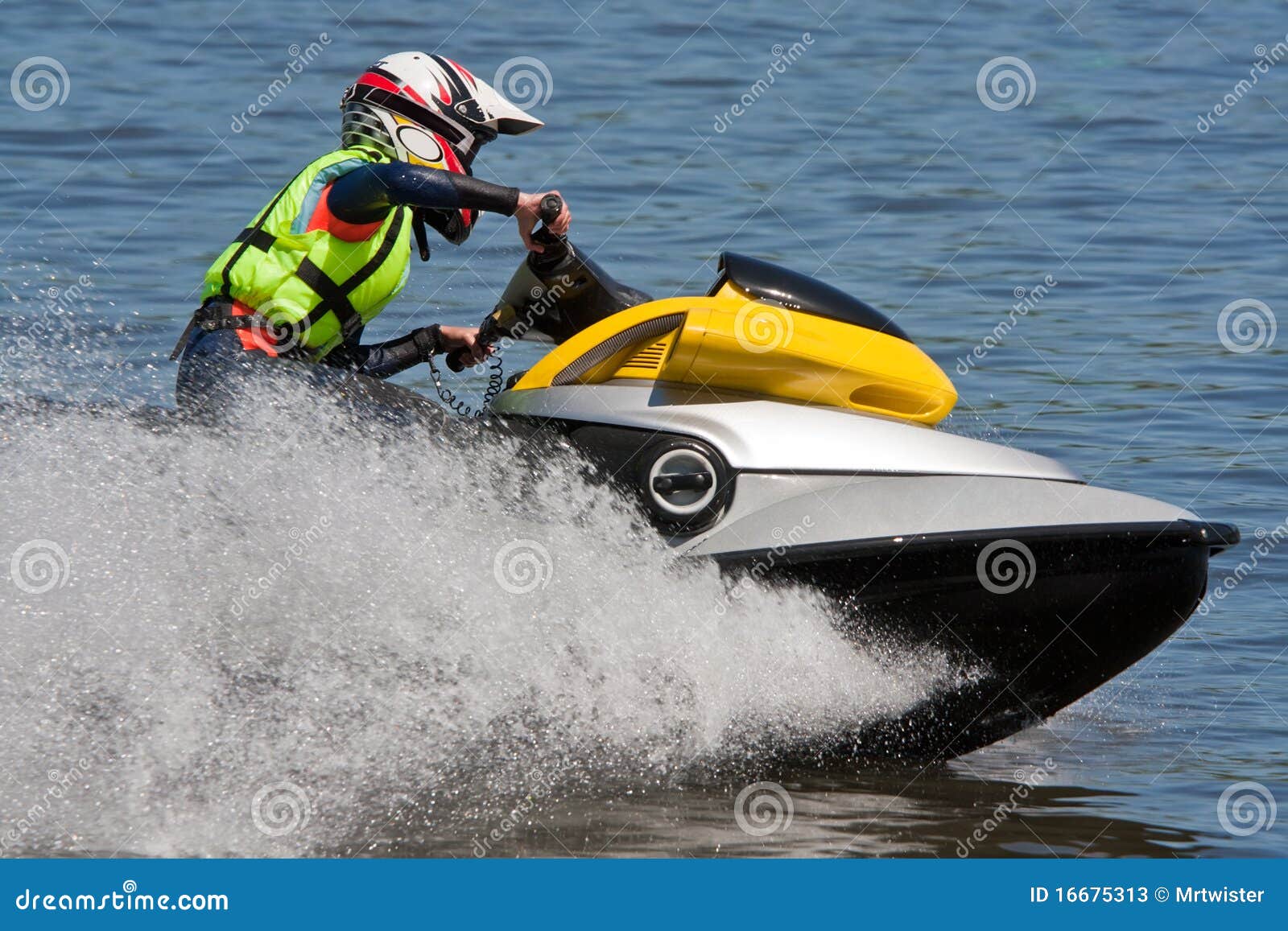Highspeed jetski stock image. Image of excitement, person 16675313