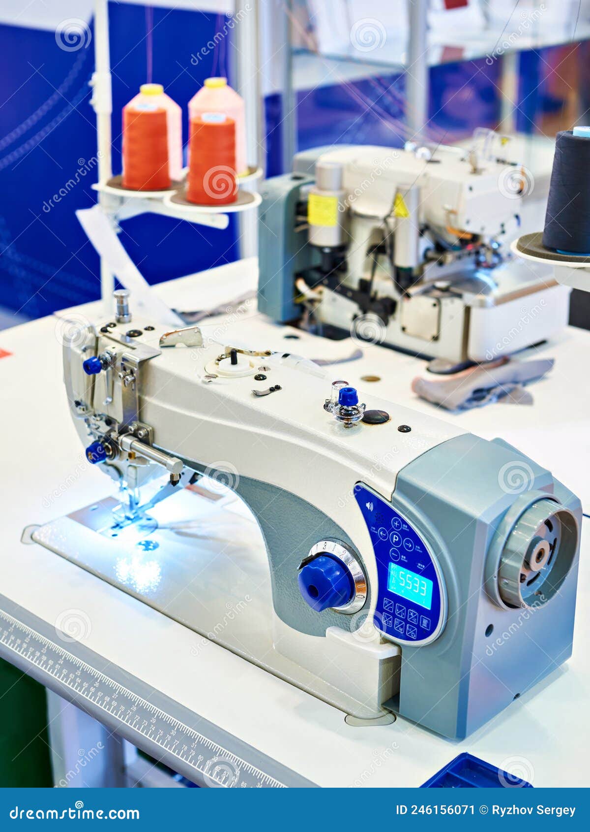 Single Needle Lockstitch Sewing Machine Stock Image - Image of