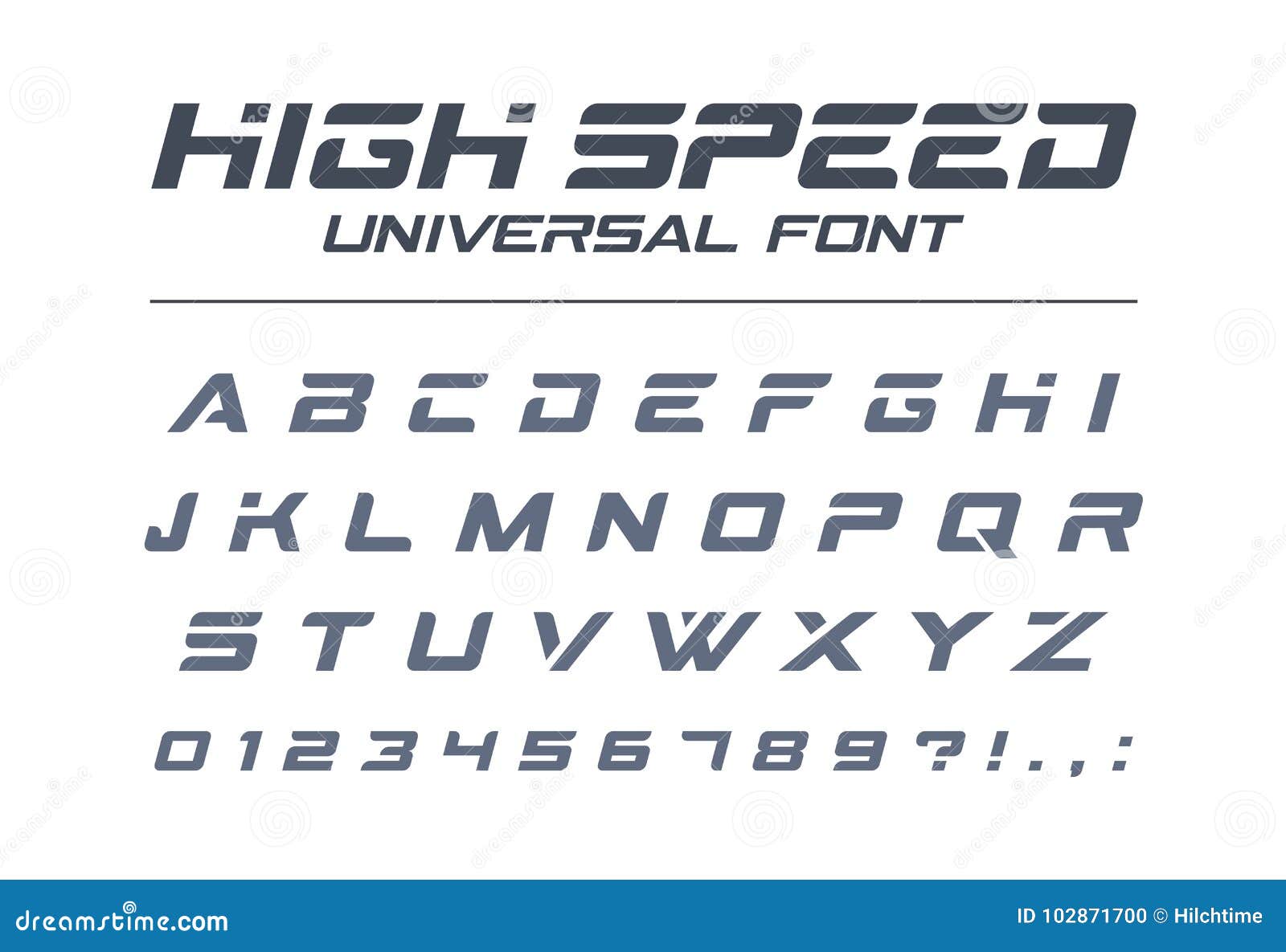 High Speed Universal Font  Fast Sport Futuristic  