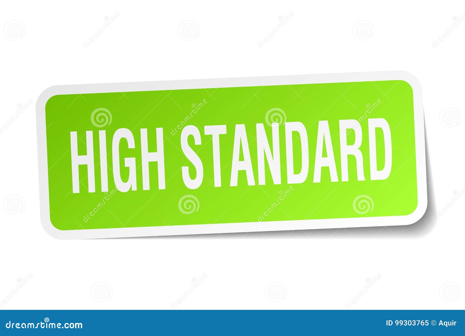 High standard sticker stock vector. Illustration of white 99303765