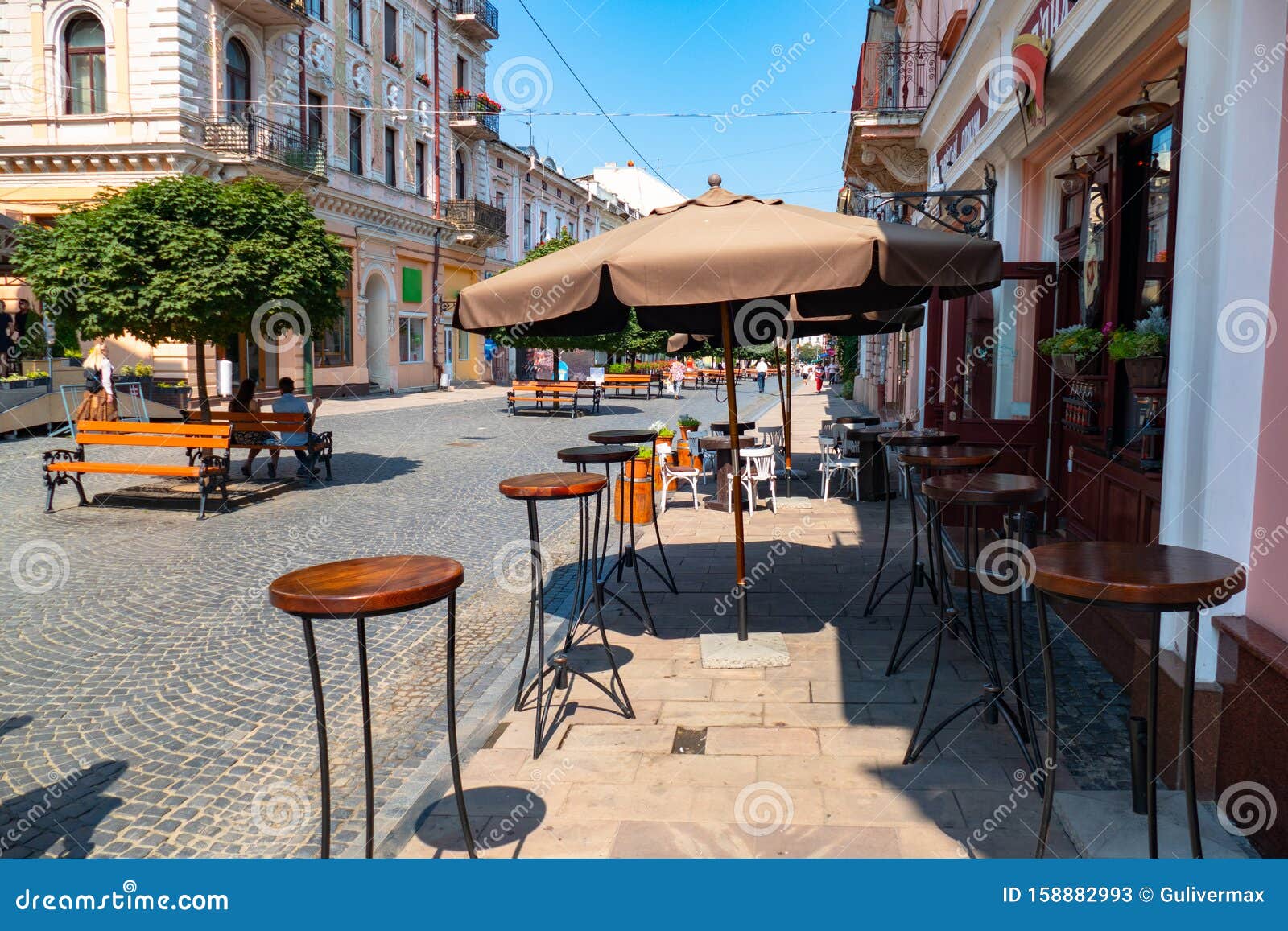  Outdoor  Cafe  In Sunlight Close  Up  Stock Image Image of 