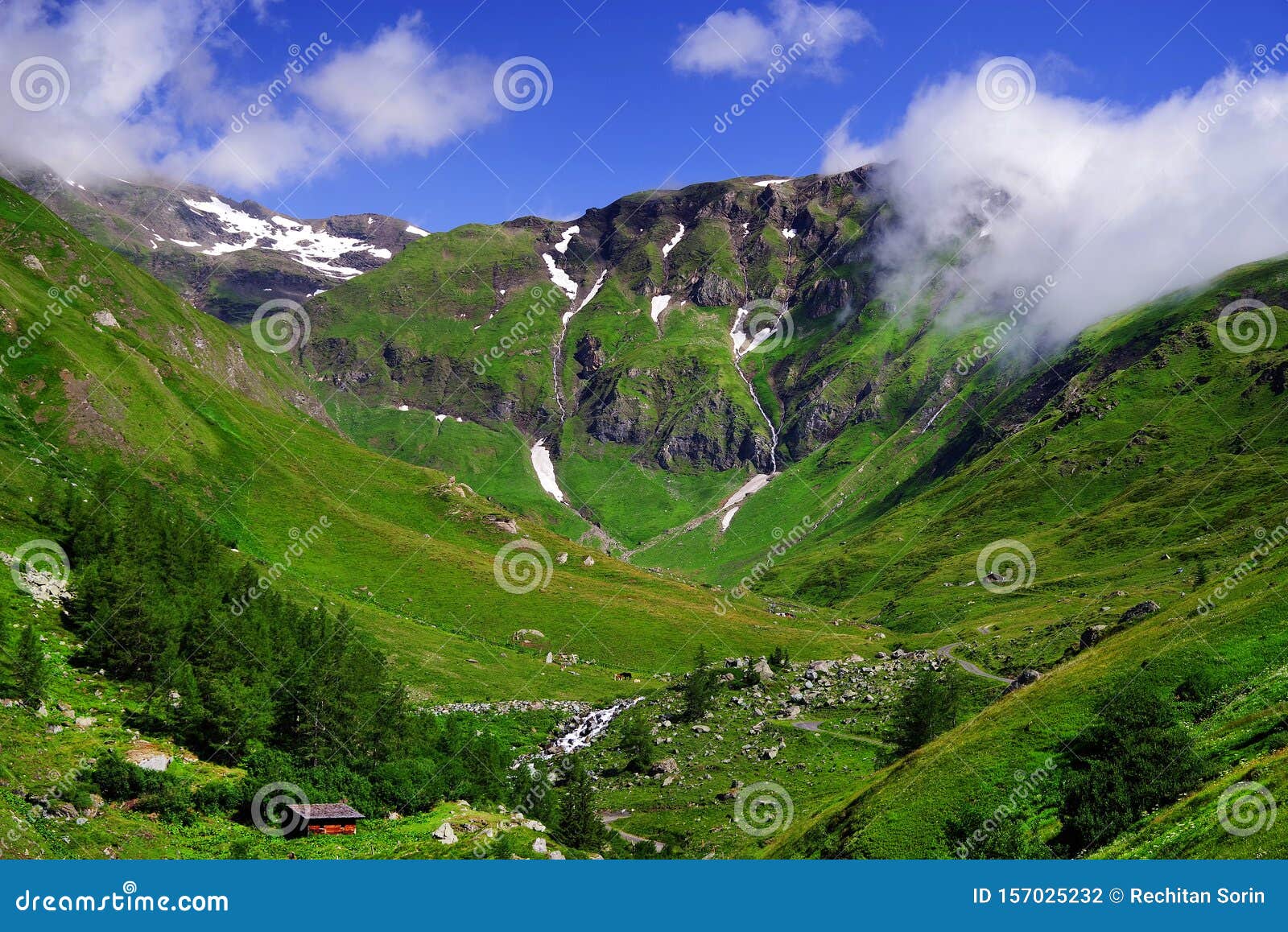summer alpine landscape in national park hohe tauern.