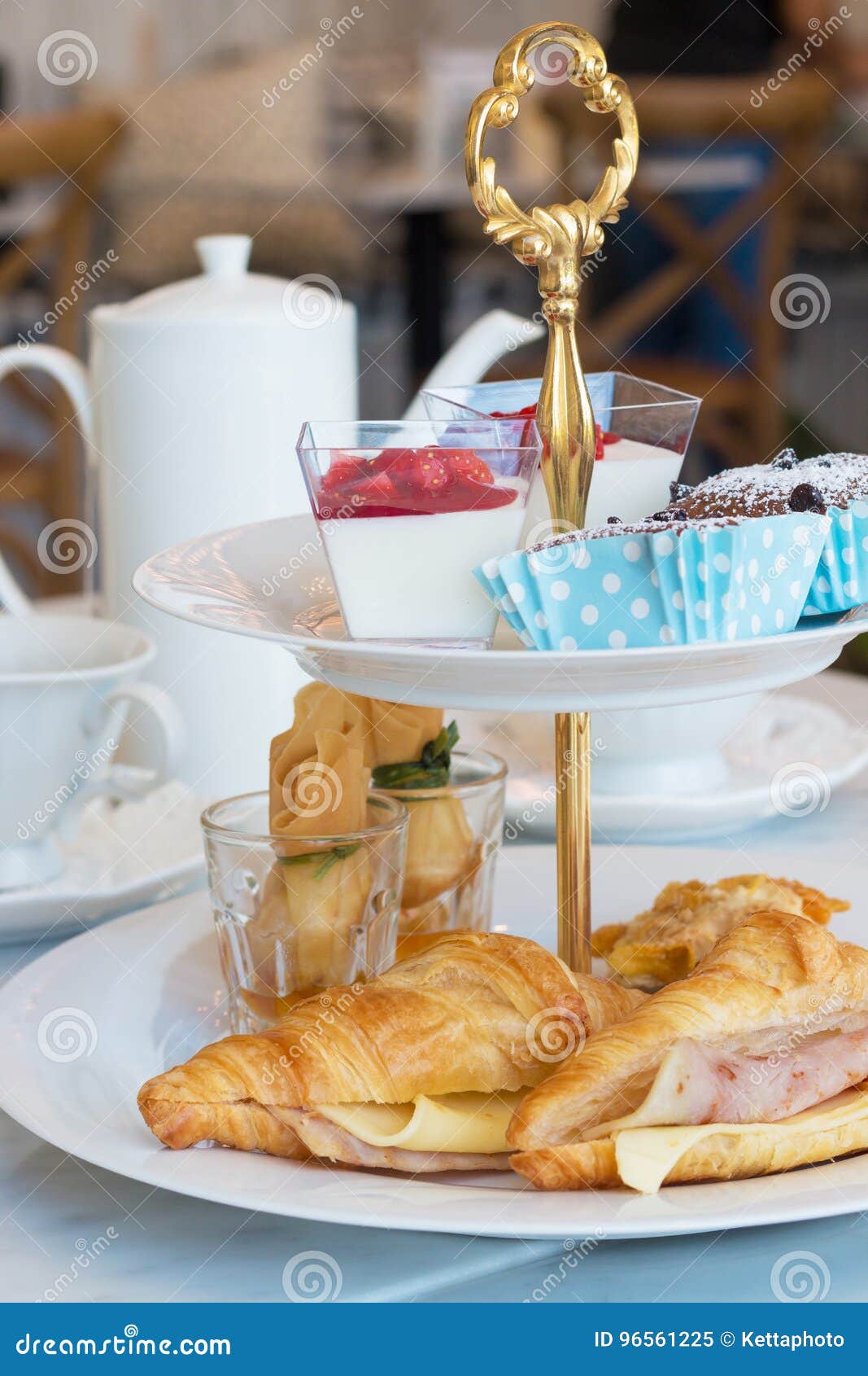 High tea sets stock image. Image of english, gourmet 96561225