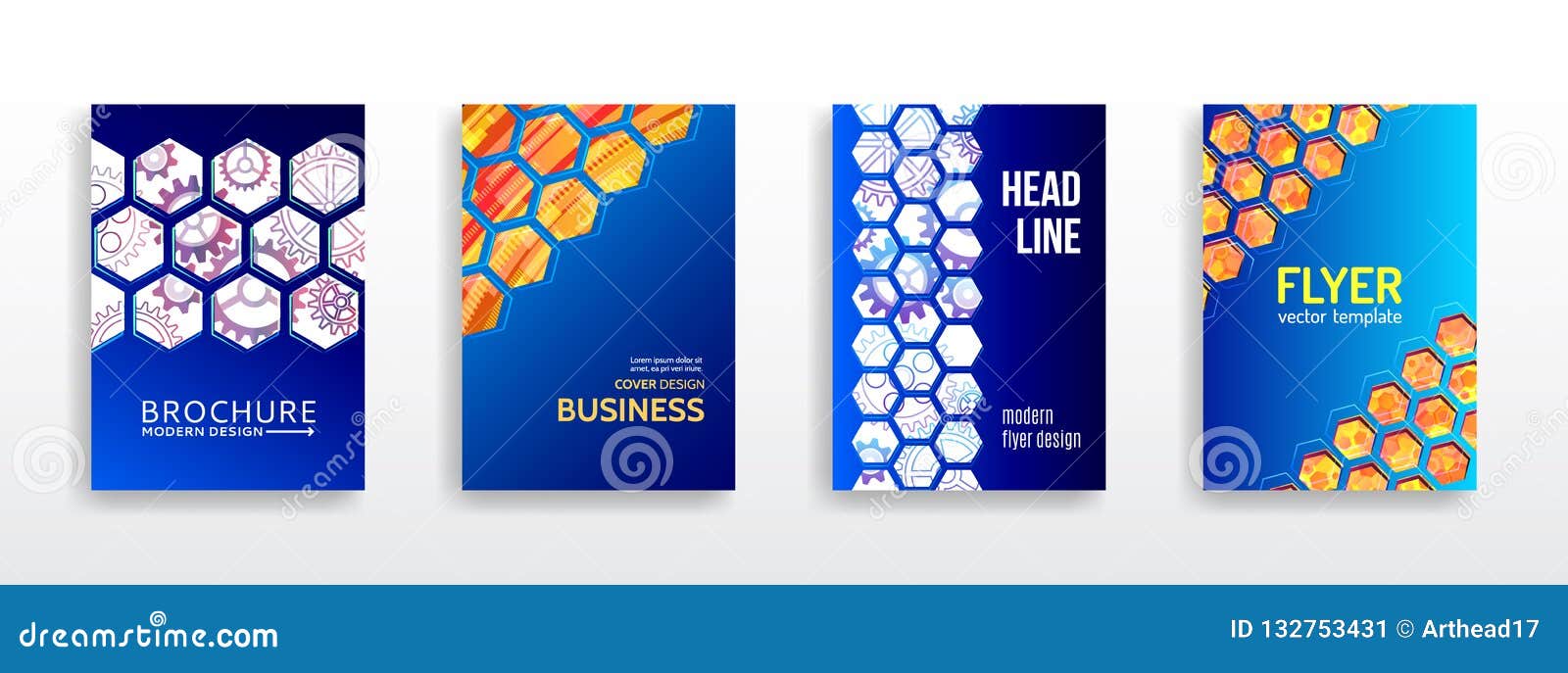 high tech brochure  concept