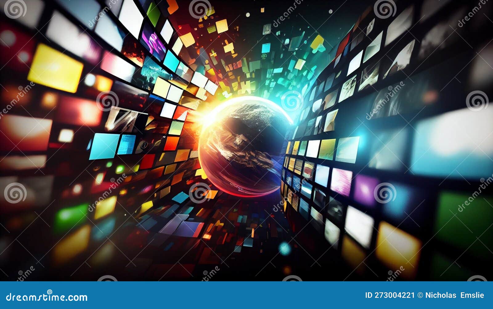 High Tech Digital Background Wallpaper Stock Illustration