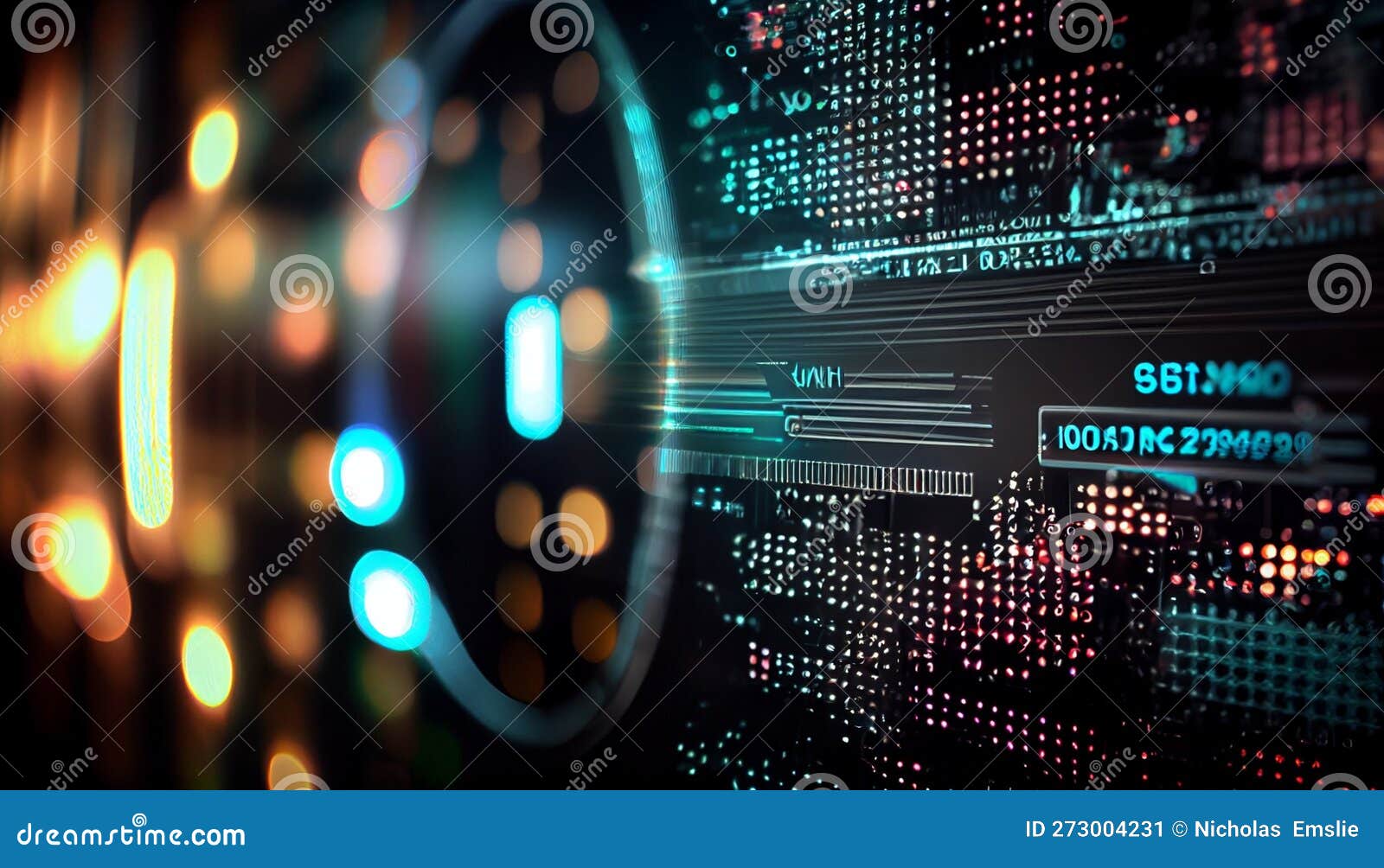 High Tech Digital Background Wallpaper Stock Illustration
