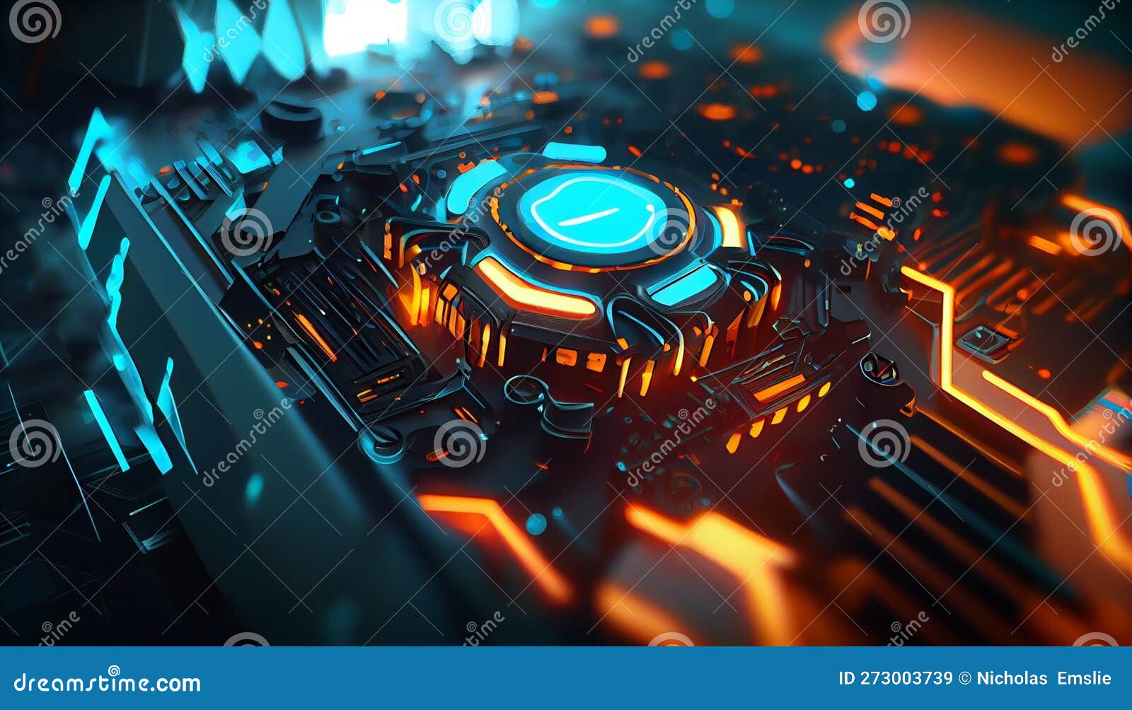 High Tech Digital Background Wallpaper Stock Illustration