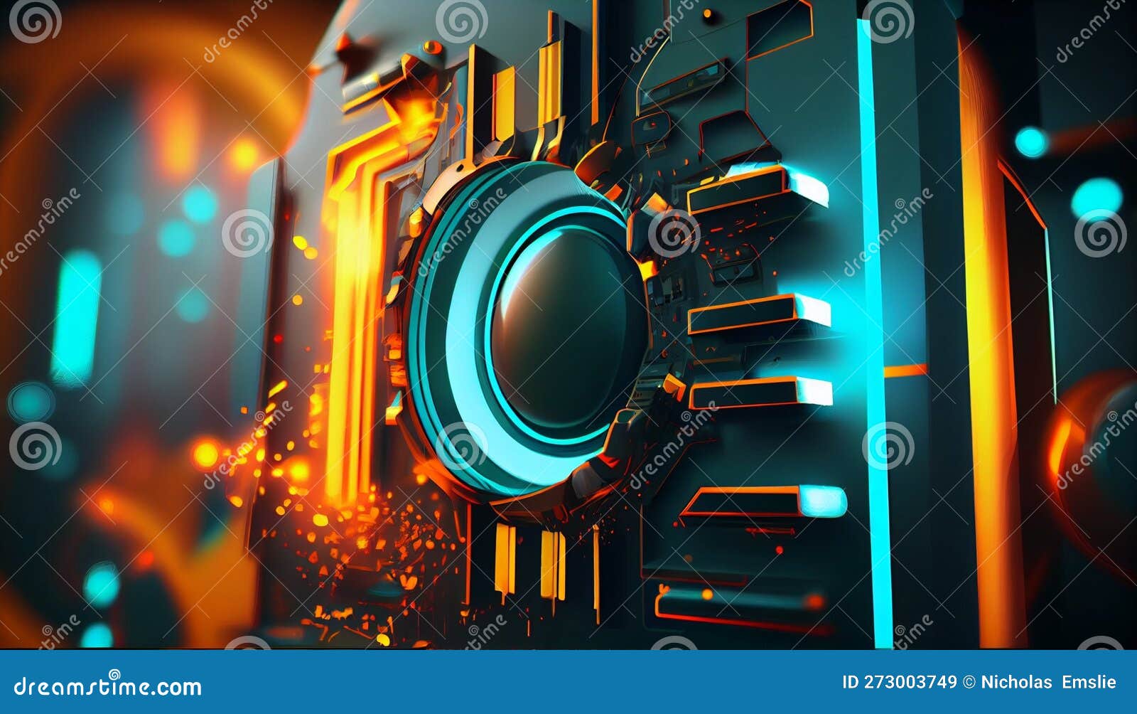 High Tech Digital Background Wallpaper Stock Illustration