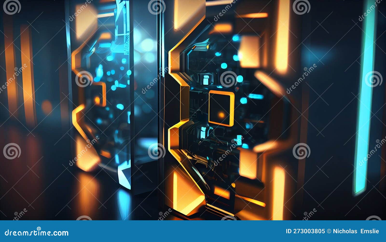 High Tech Digital Background Wallpaper Stock Illustration