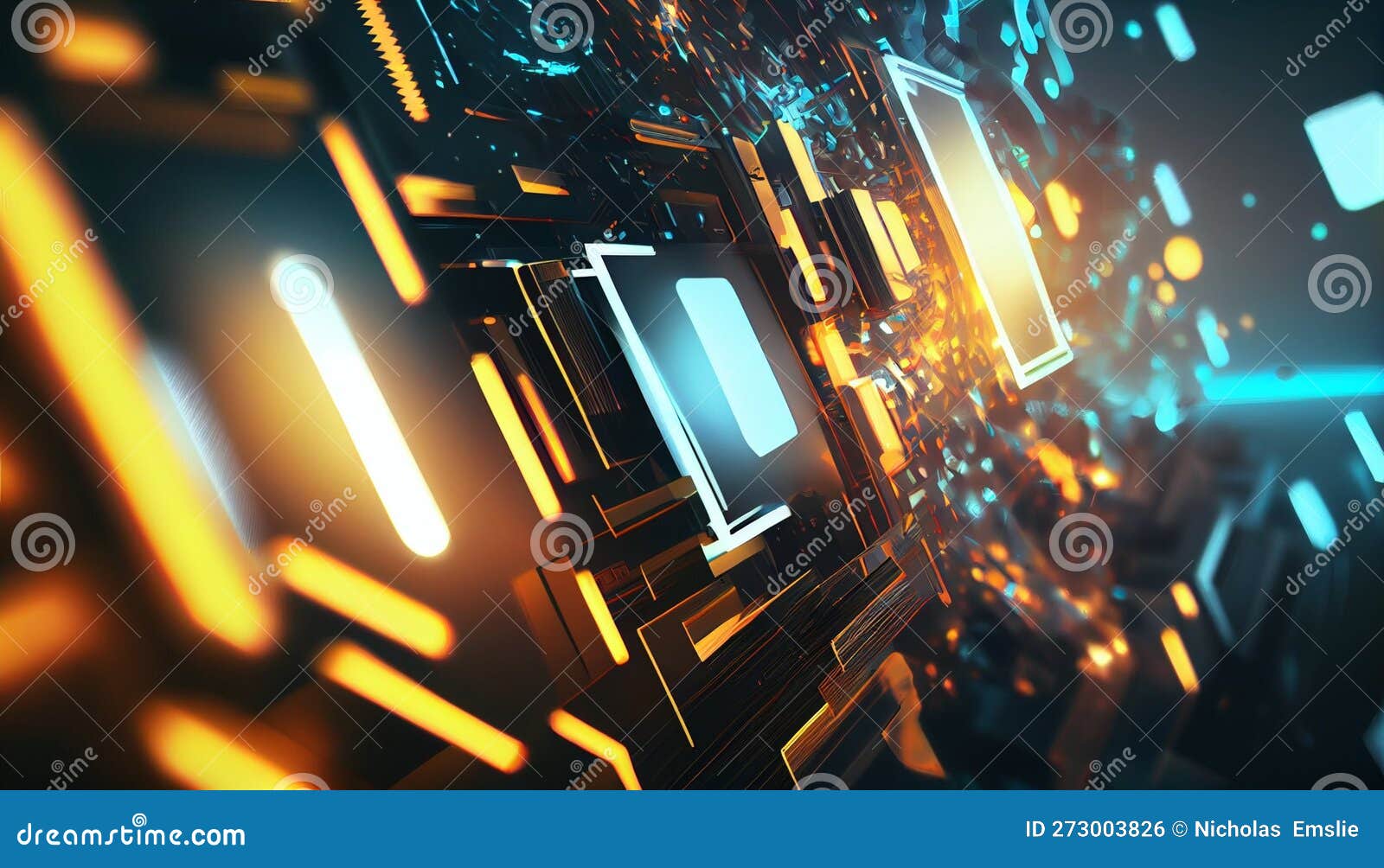 High Tech Digital Background Wallpaper Stock Illustration