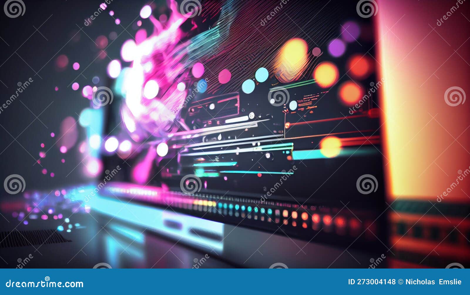 High Tech Digital Background Wallpaper Stock Illustration