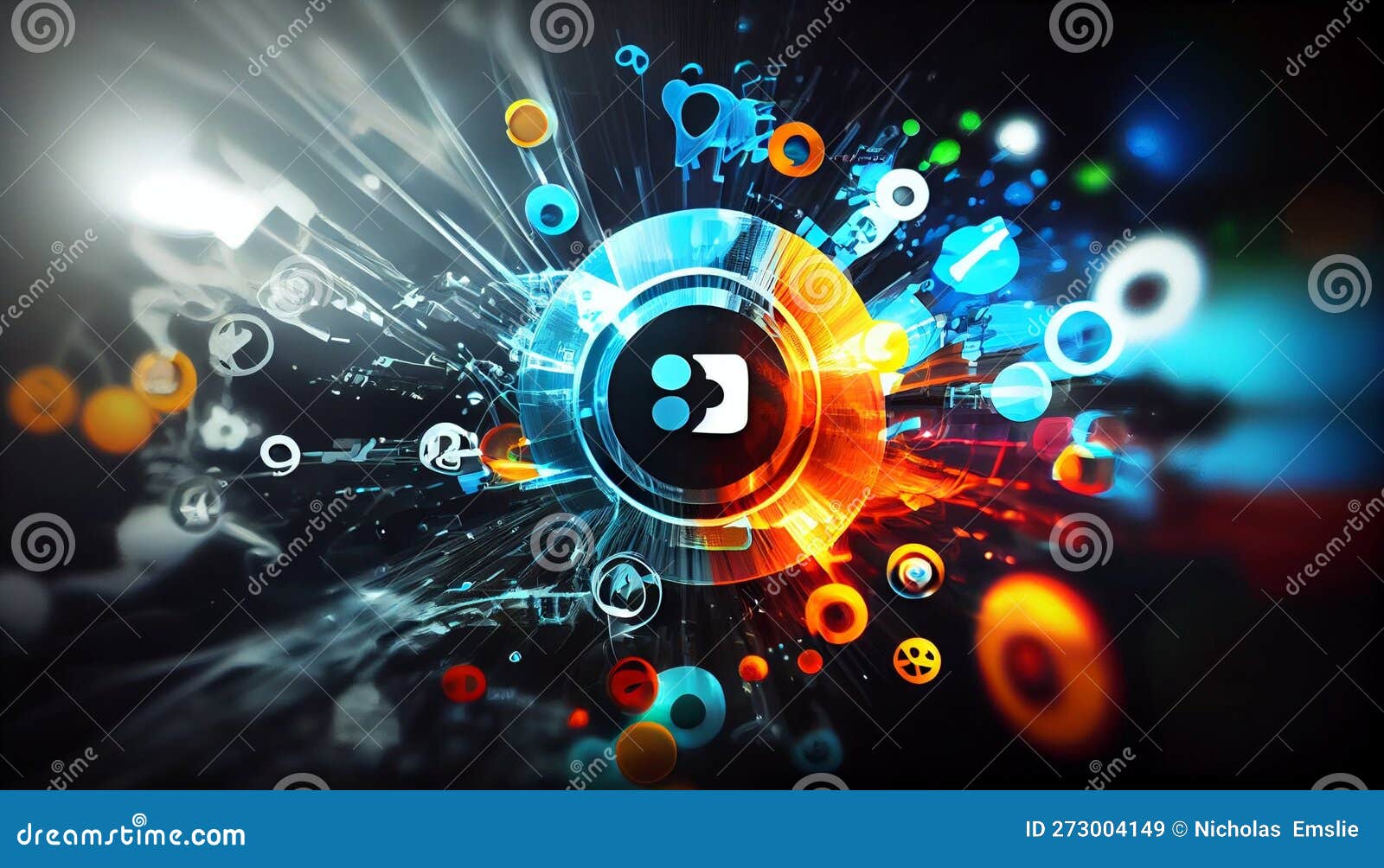 High Tech Digital Background Wallpaper Stock Illustration