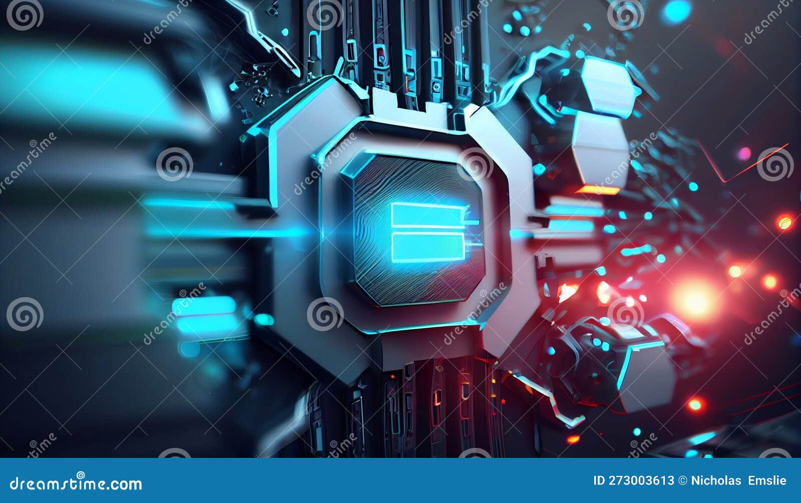 High Tech Digital Background Wallpaper Stock Illustration