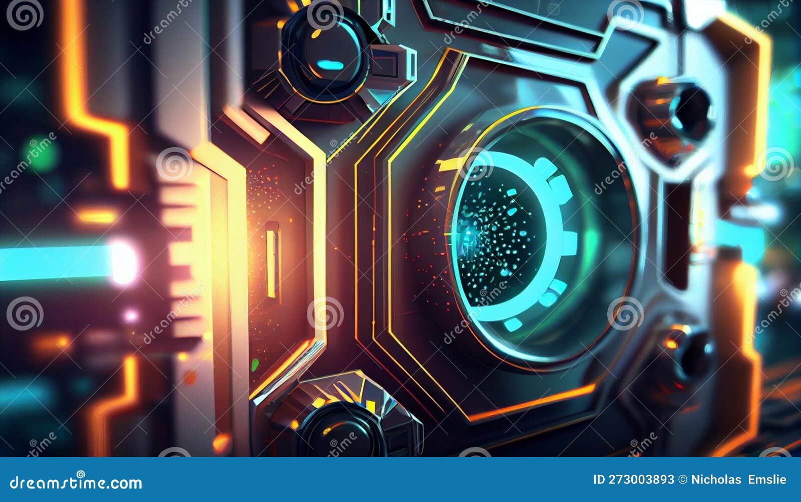 High Tech Digital Background Wallpaper Stock Illustration