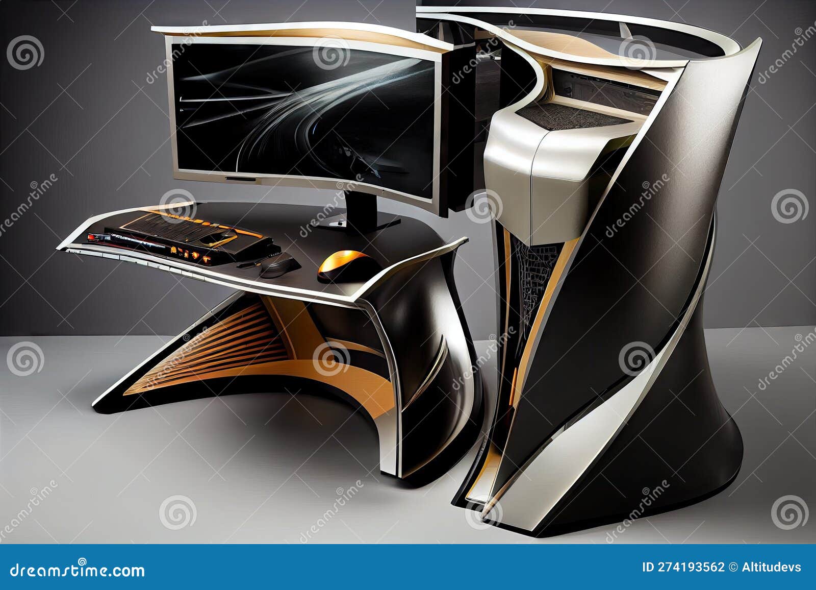 Futuristic gaming desk outlet