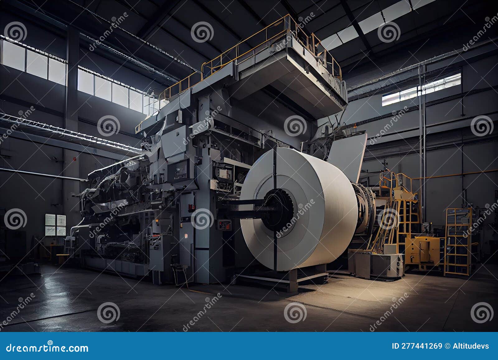 Hightech Pulp and Paper Manufacturing Facility with Robotic Equipment