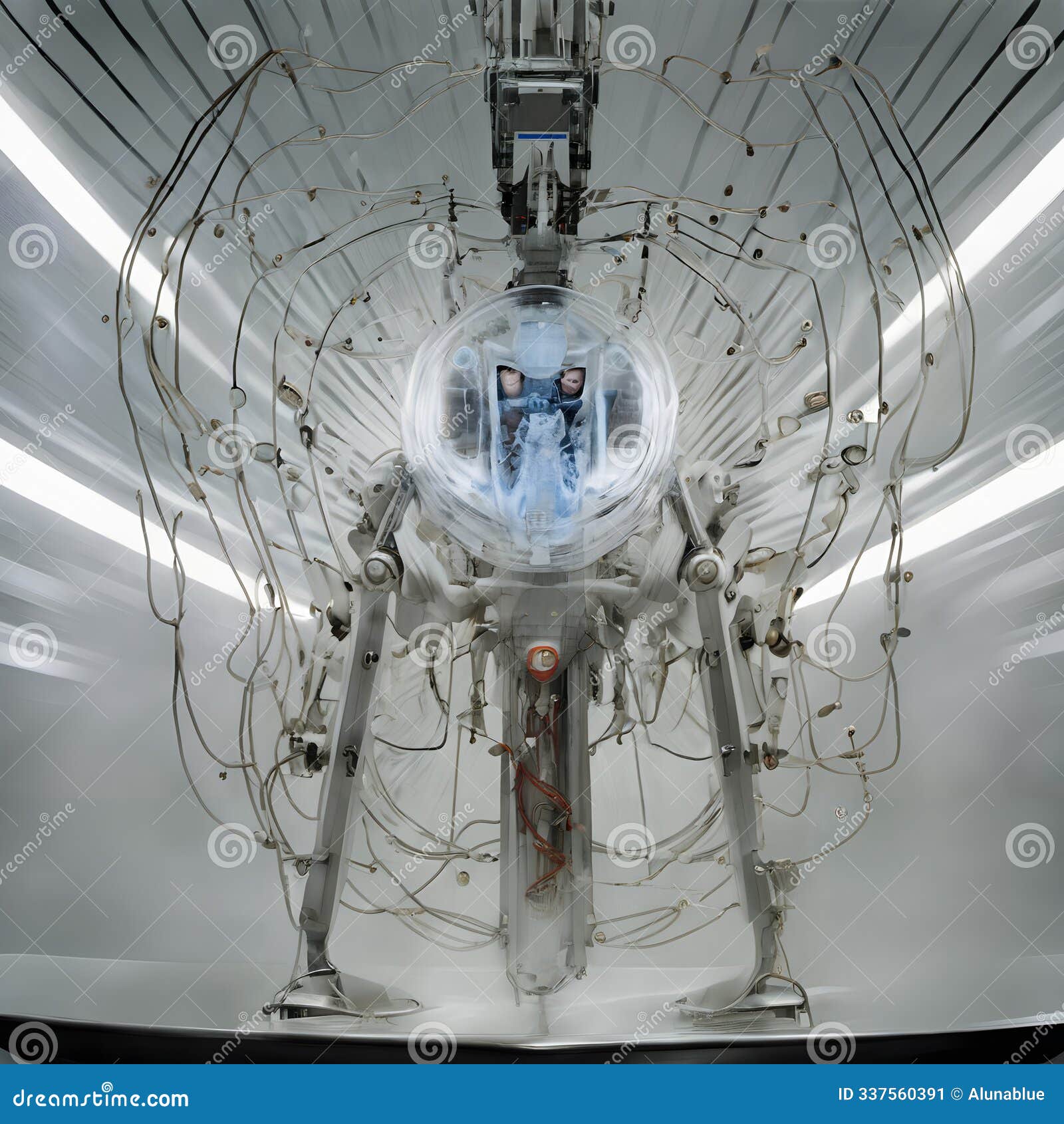 high-tech robot arm inside cleanroom