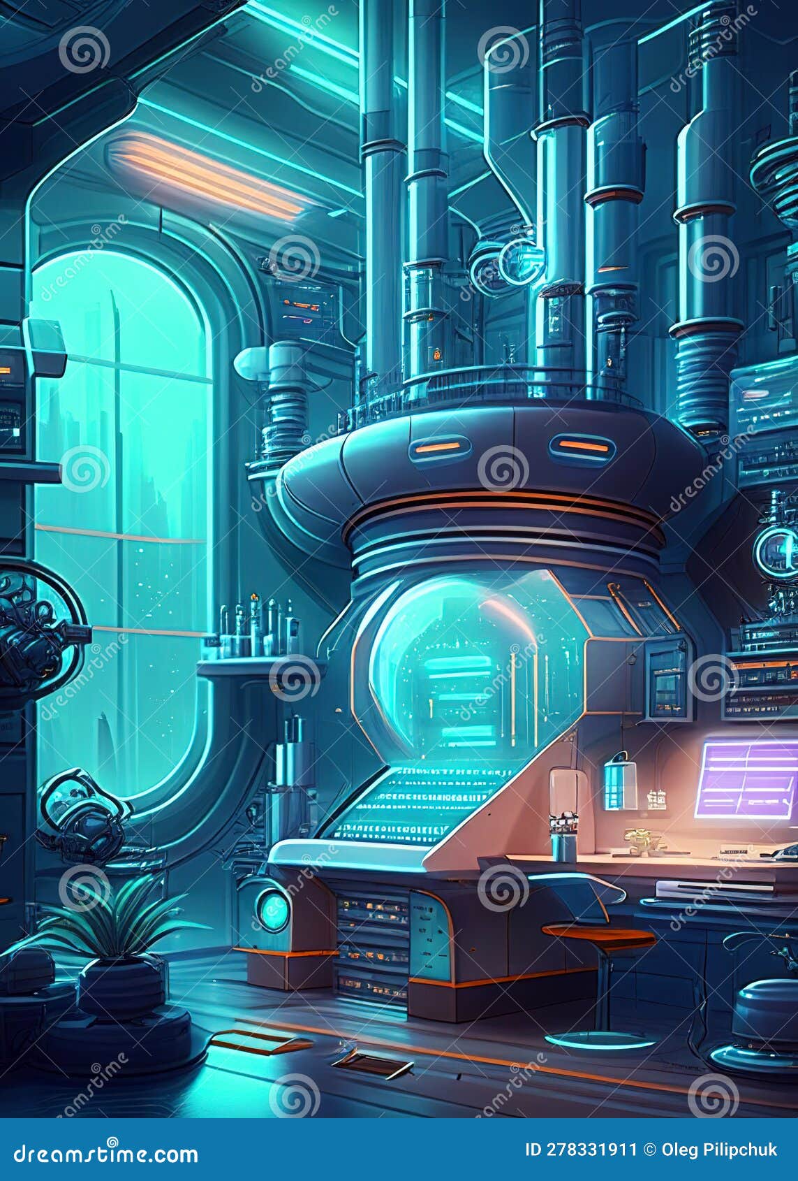 Hightech Science Laboratory with Unique Equipment Stock Image Image