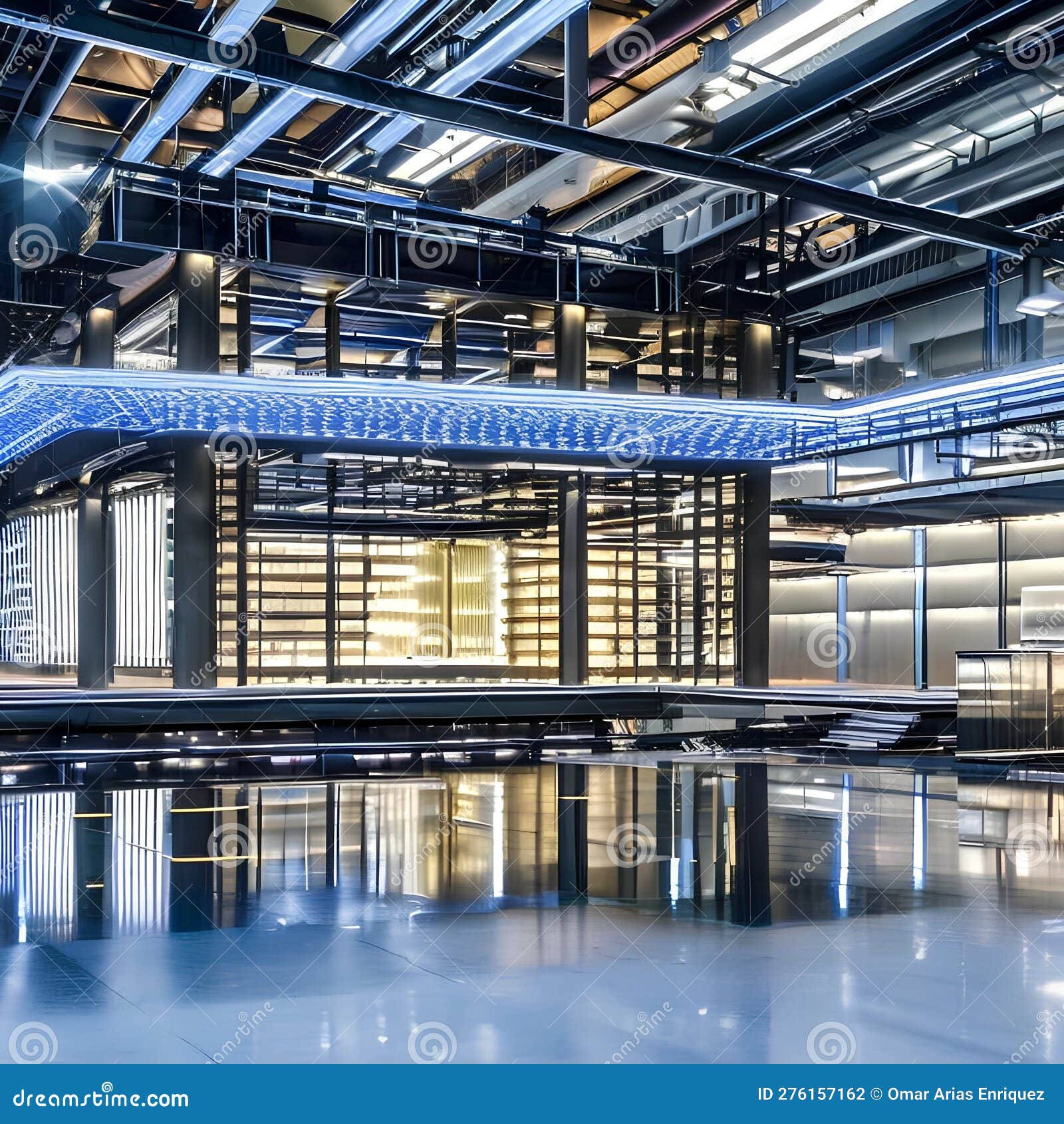 13 a high-tech-style building with exposed mechanical systems and a futuristic look2, generative ai