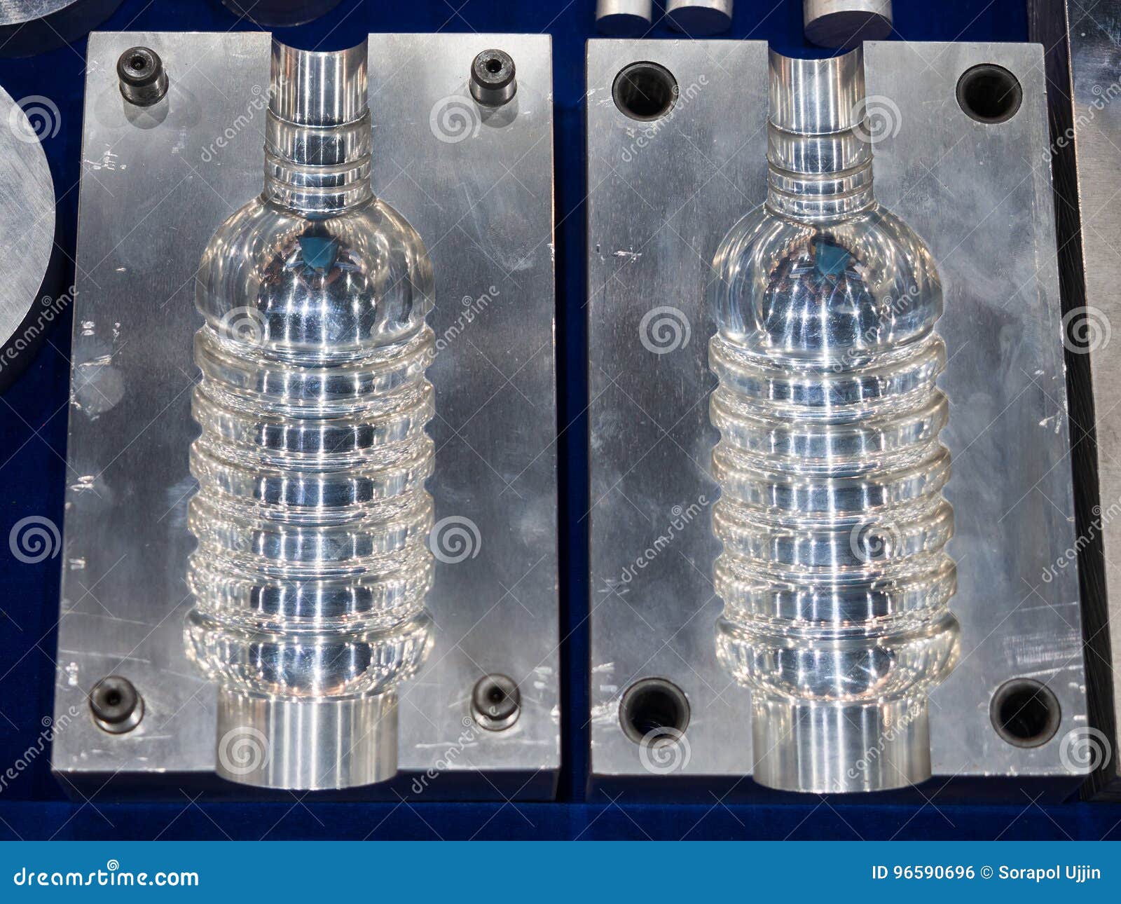 High Technology Plastic Bottle Manufacturing Industrial Stock Photo