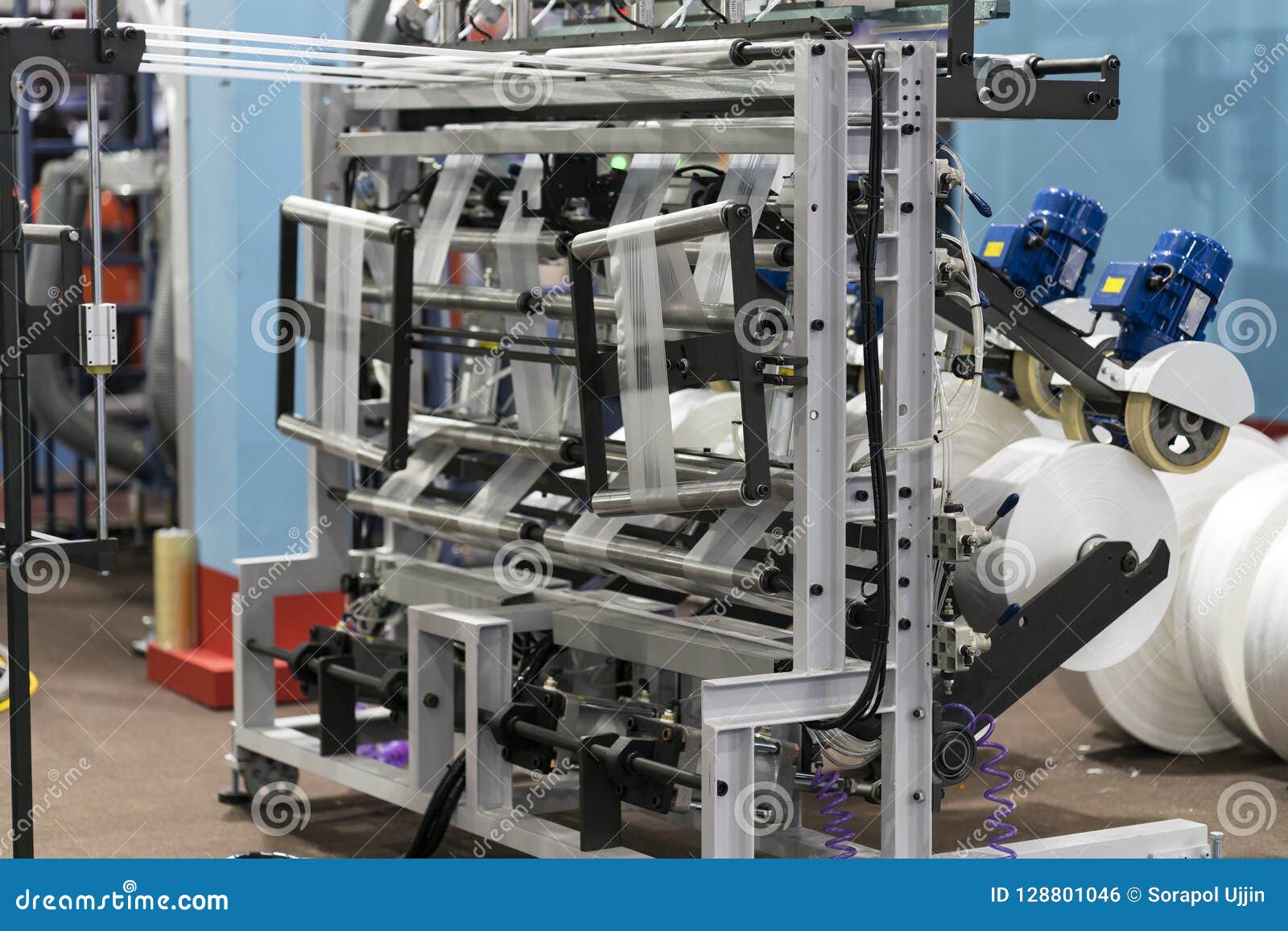 High Technology Plastic Cup Manufacturing Industrial Stock Photo