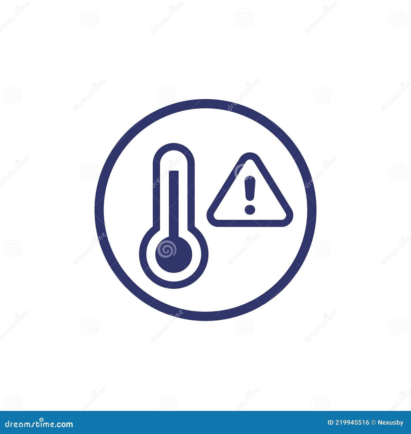 High Temperature Warning Icon, Vector Stock Vector Illustration of