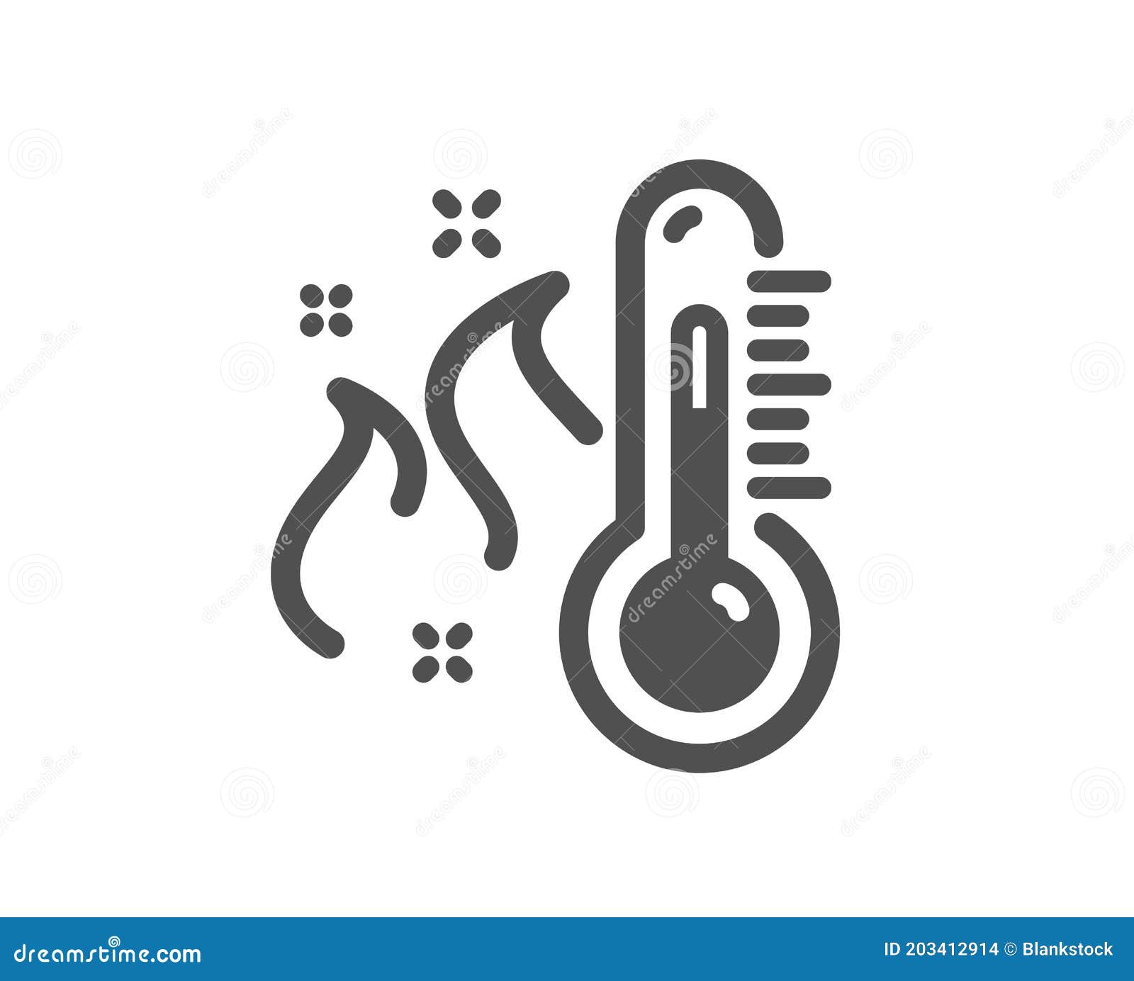 High Thermometer Icon. Temperature Diagnostic Sign. Vector Stock Vector ...