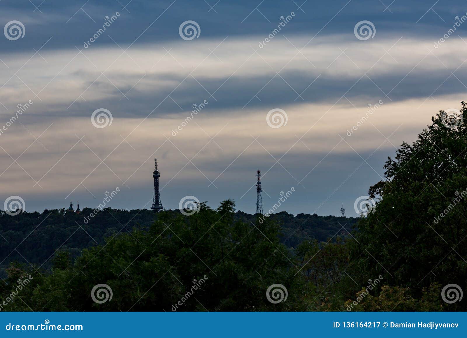 high view from prague, the blue hour
