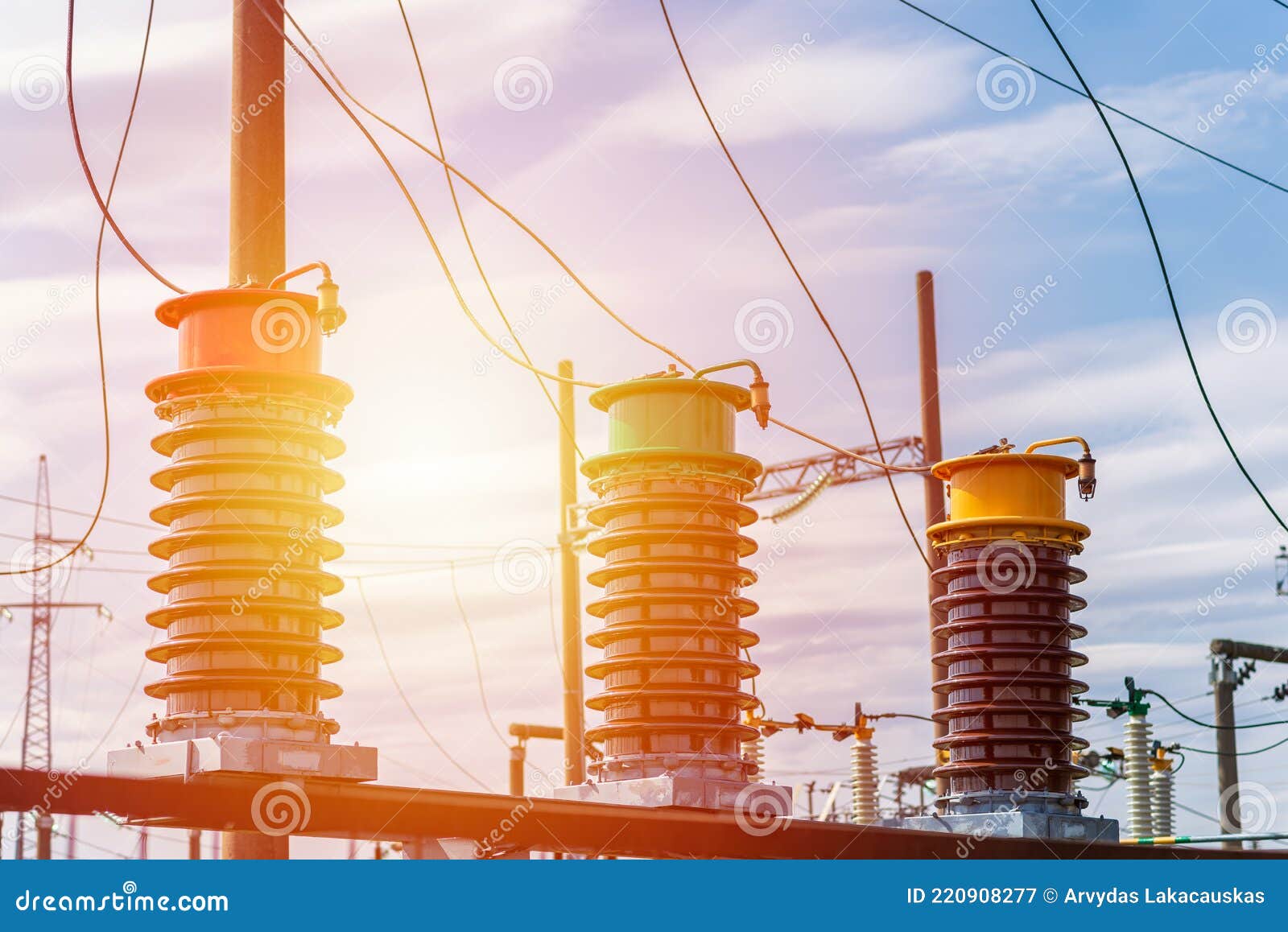 Detail of High Voltage Electric Transformer Generator Power Circuit