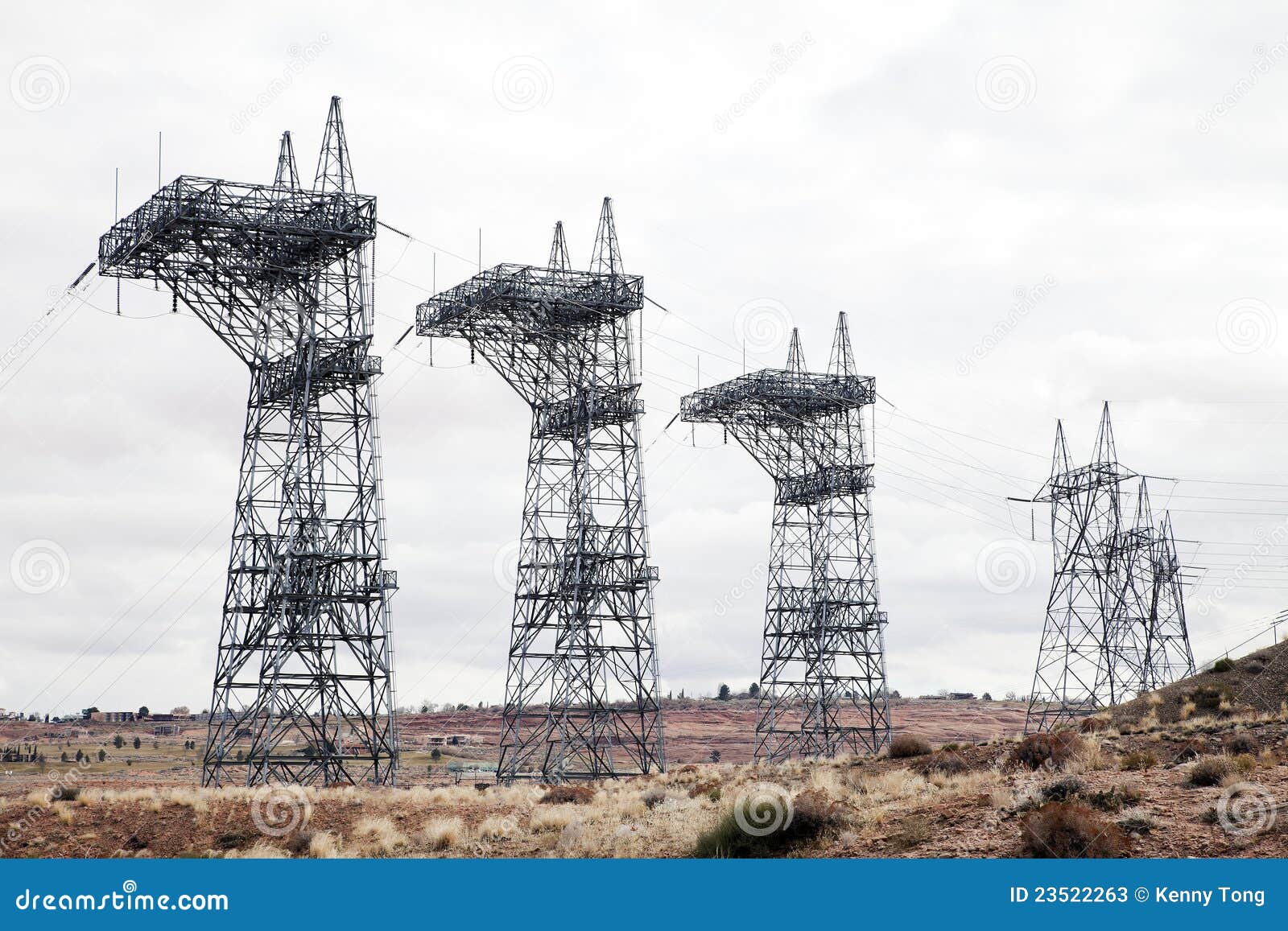 High Voltage Power Towers stock image. Image of distribution 23522263