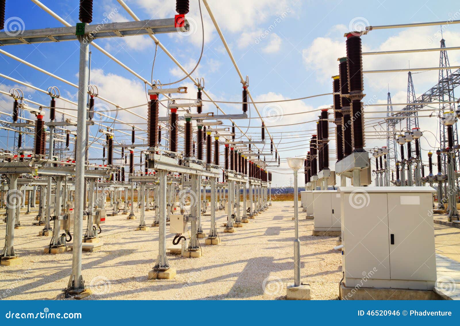 High voltage switchyard stock photo. Image of high, isolator 46520946