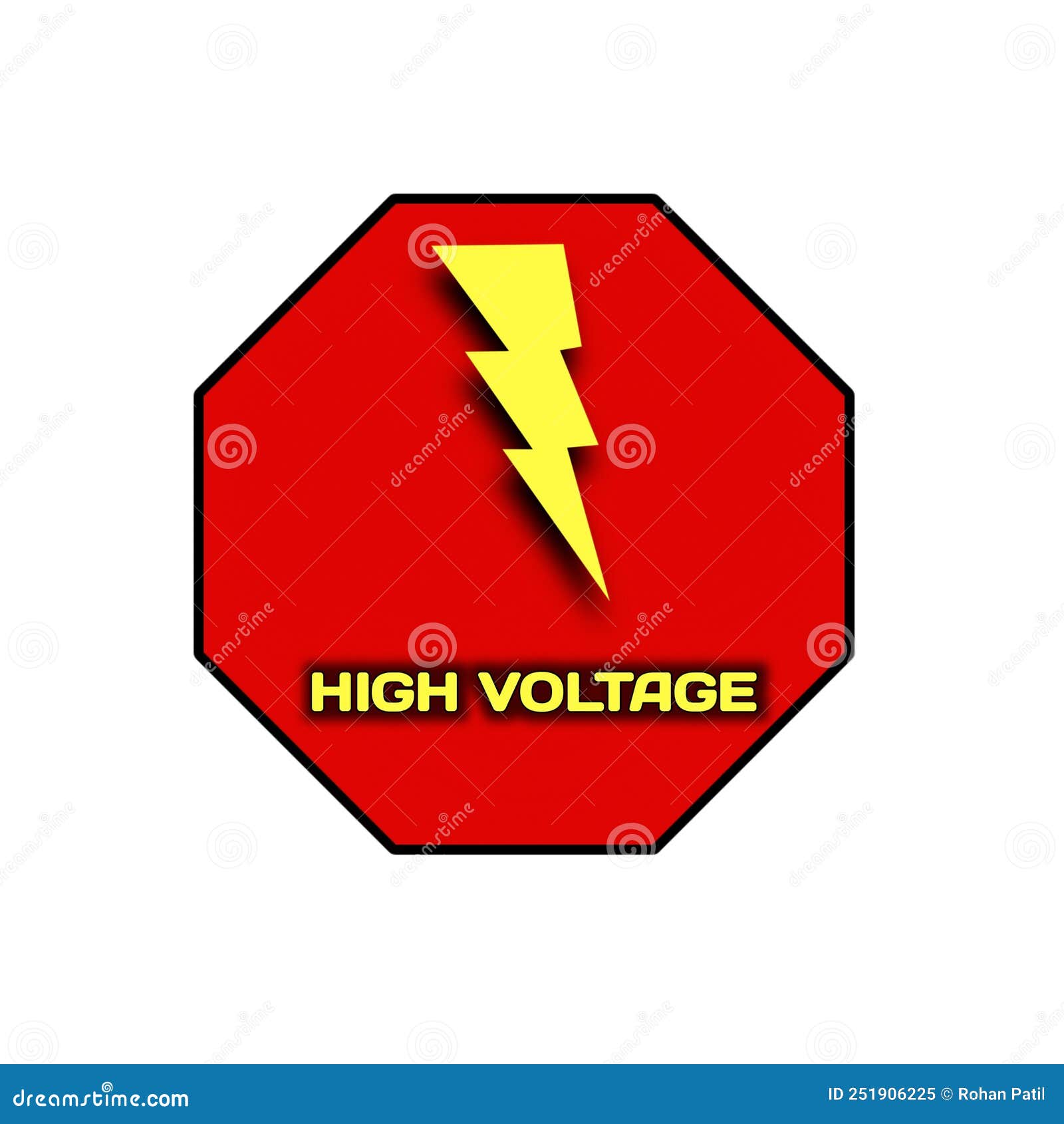 high voltage text and sign electrical sequrity 