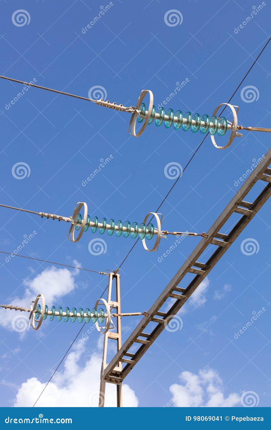 High Voltage Wires in Power Installation Stock Image Image of high